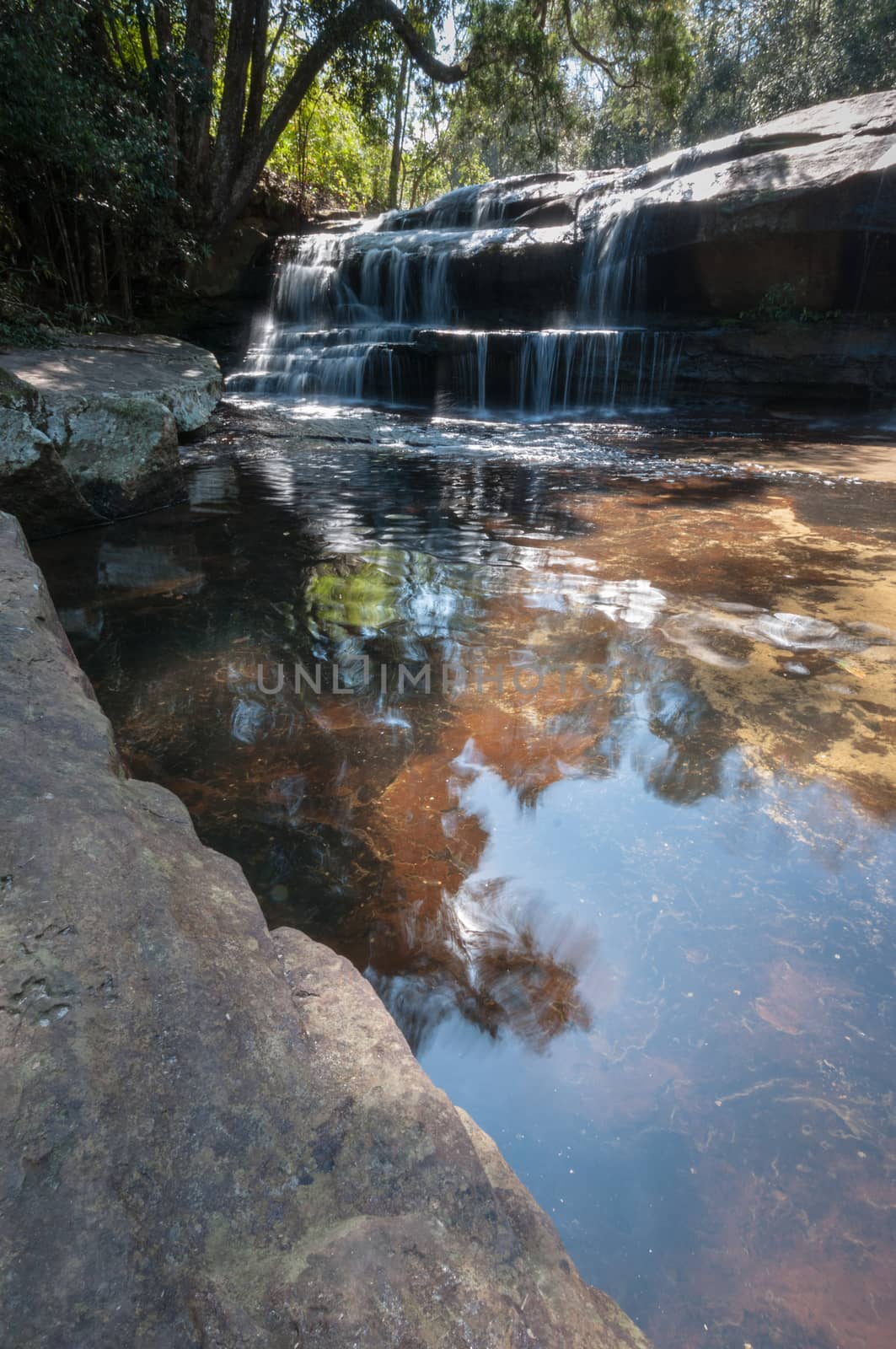 Landscape of waterfall in Phu Kradueng National Park, Thailand