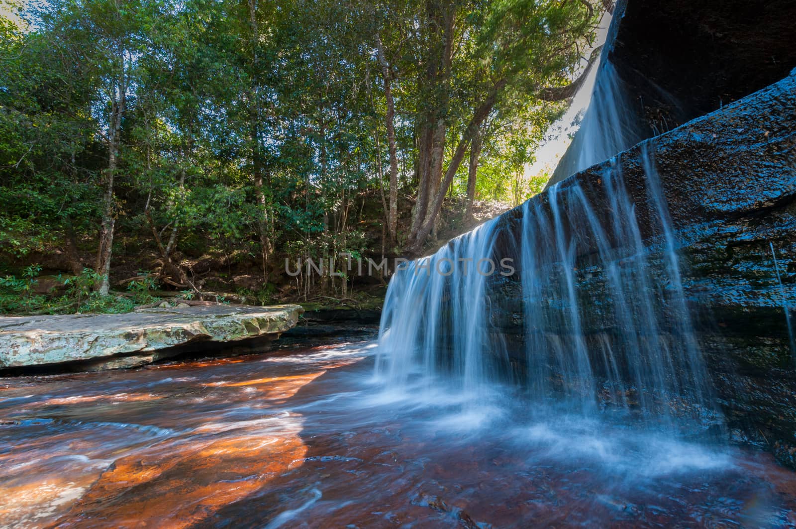 Landscape of waterfall in Phu Kradueng National Park, Thailand