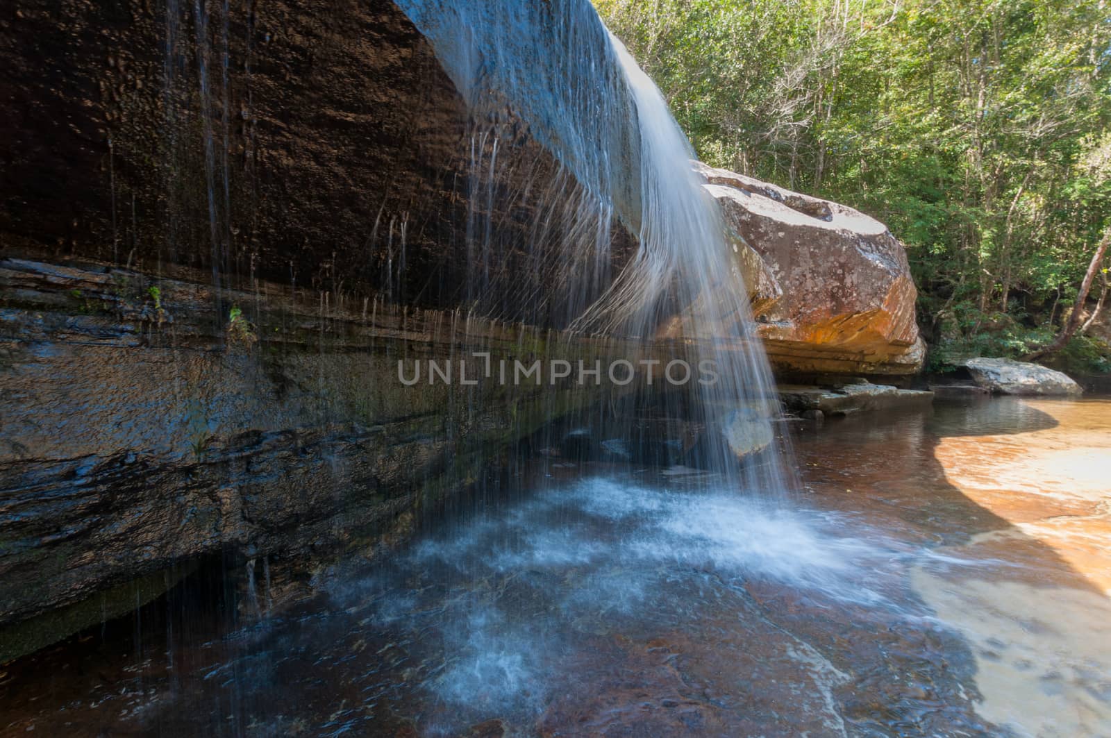 Landscape of waterfall in Phu Kradueng National Park, Thailand