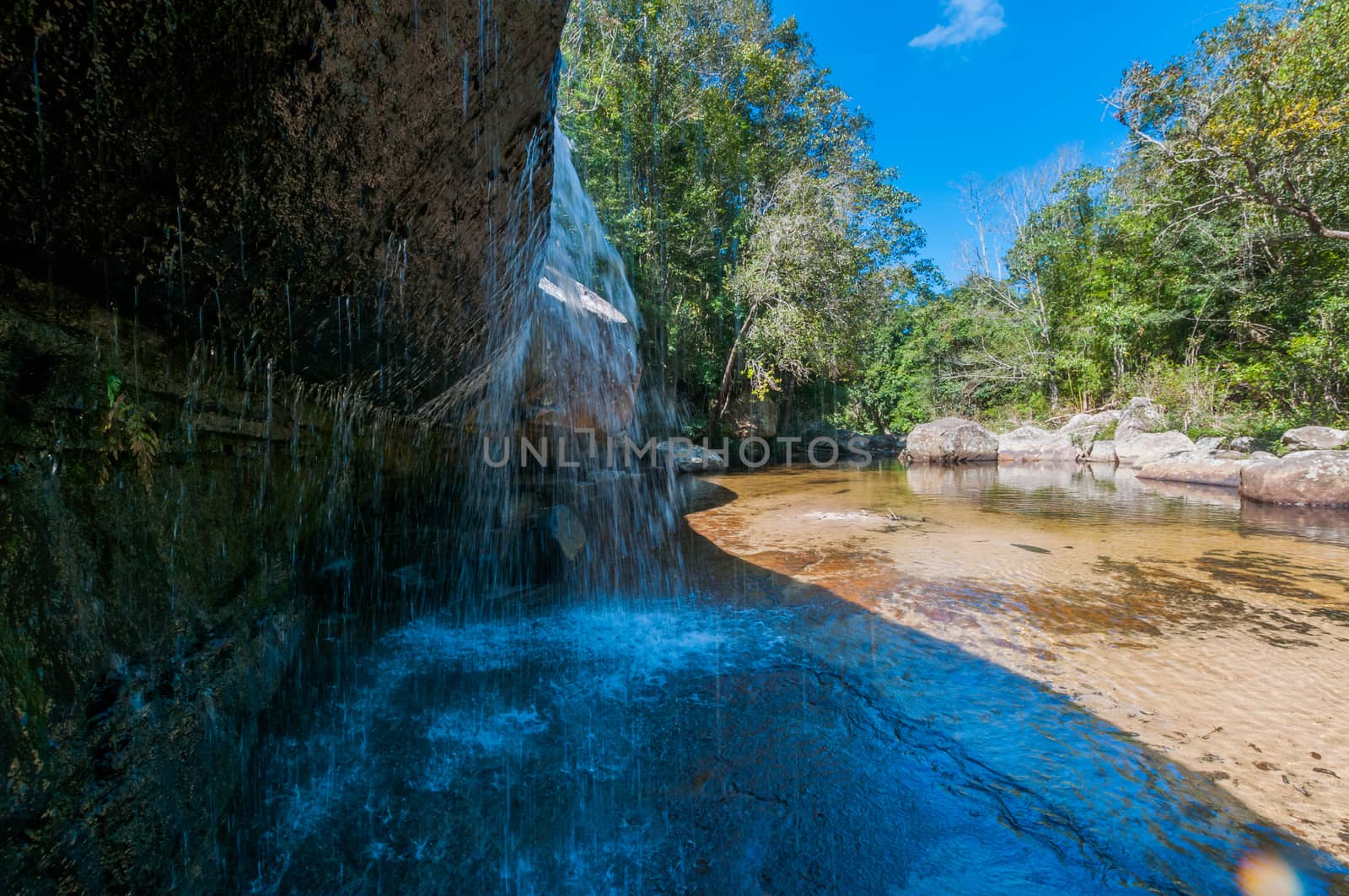 Landscape of waterfall in Phu Kradueng National Park, Thailand