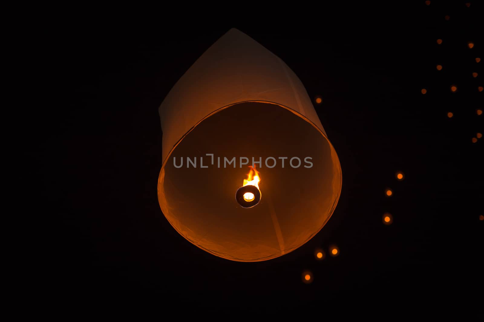 Closeup of lanterns for Yee Peng Festival  by sayhmog