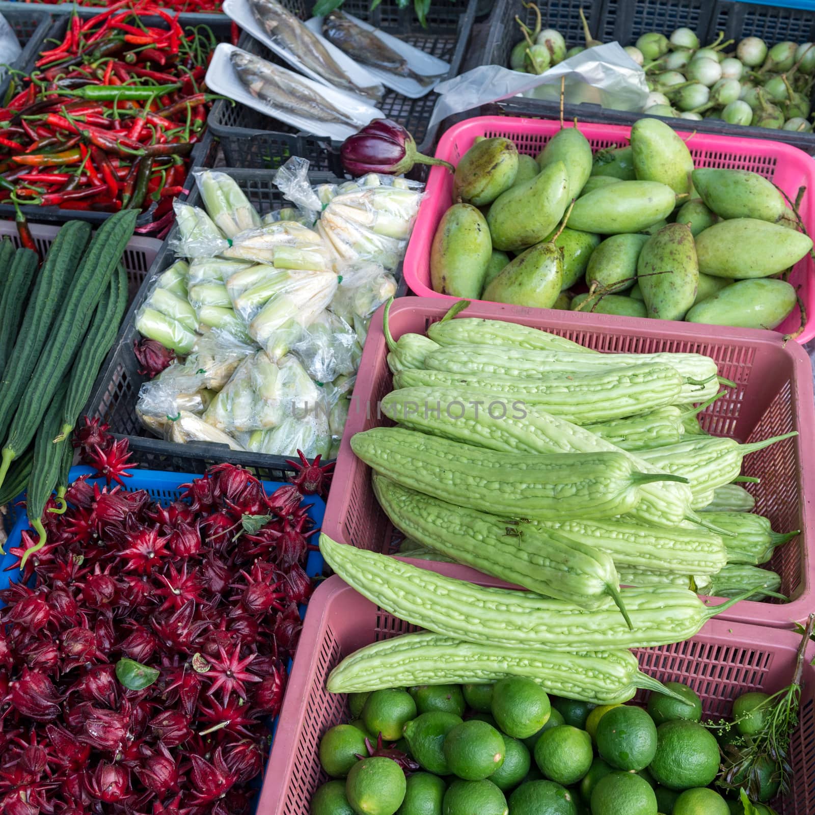 mixed of vegetable on market