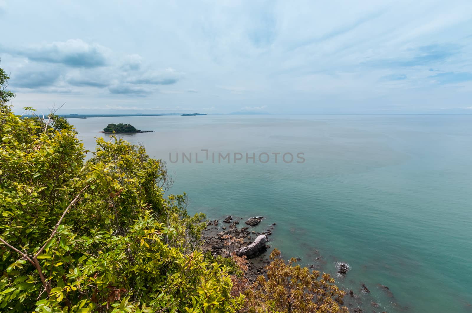 Ocean Landscape of Laem Sing hill scenic point by sayhmog