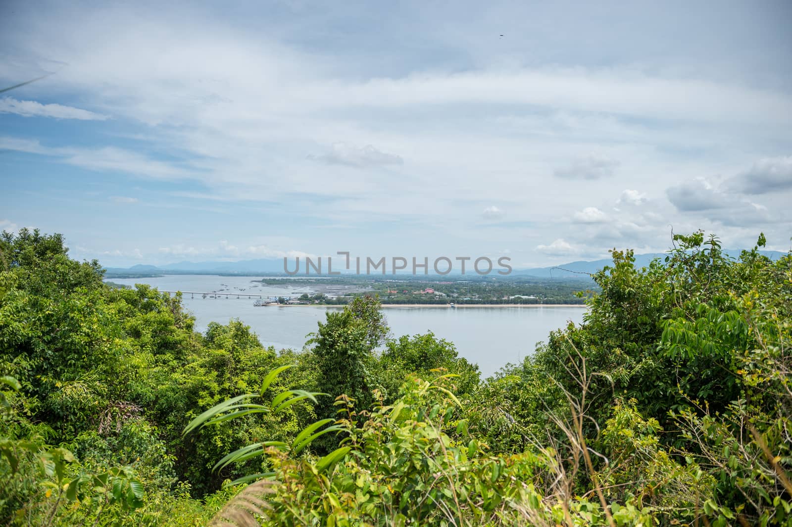 View point on the hill landscape