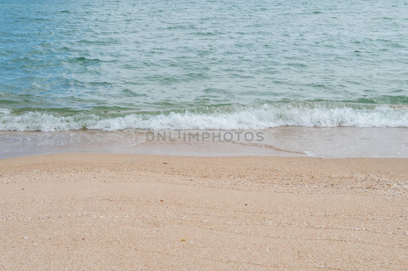 Background of the beach with sea wave