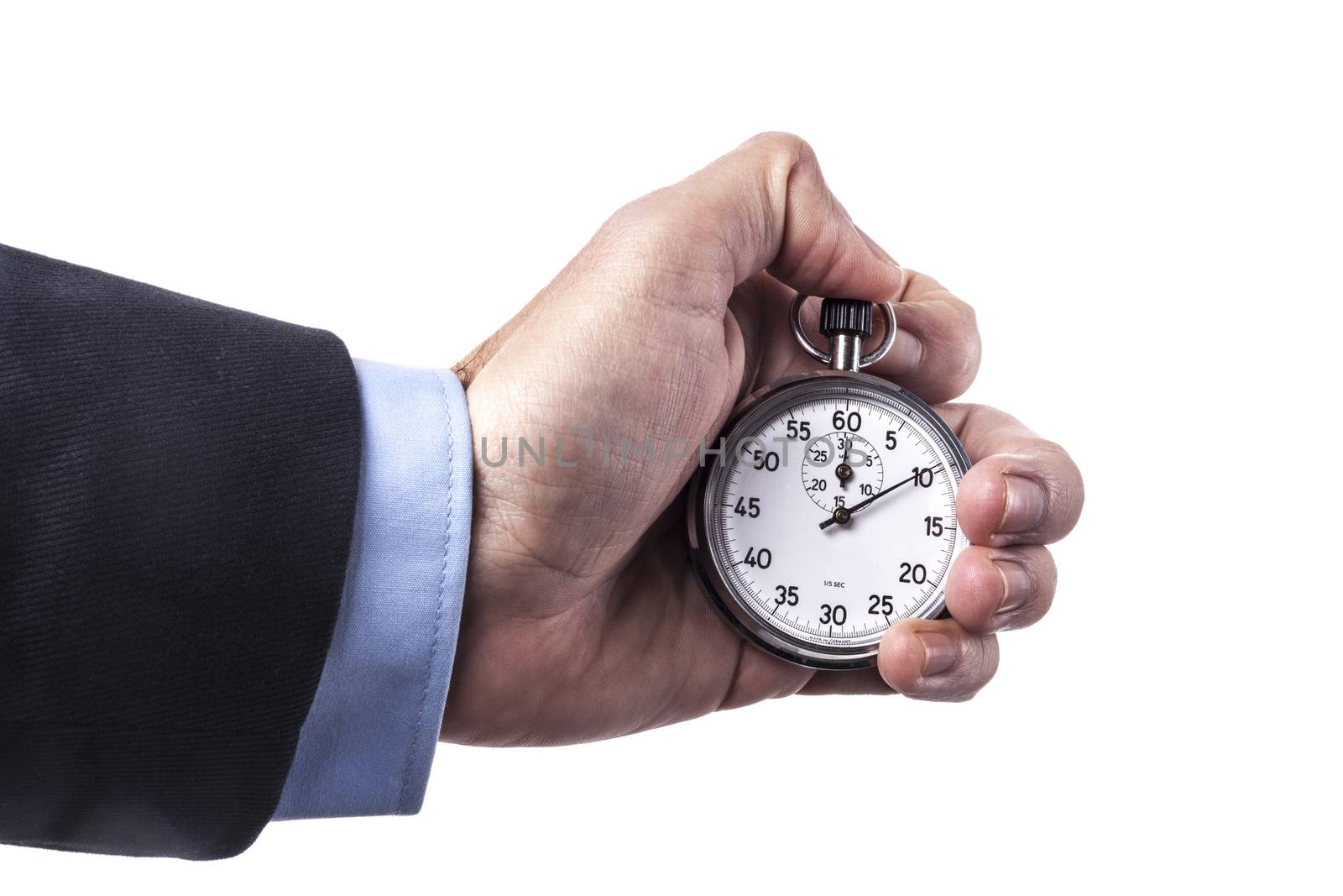 Hand Holding A Stopwatch by orcearo