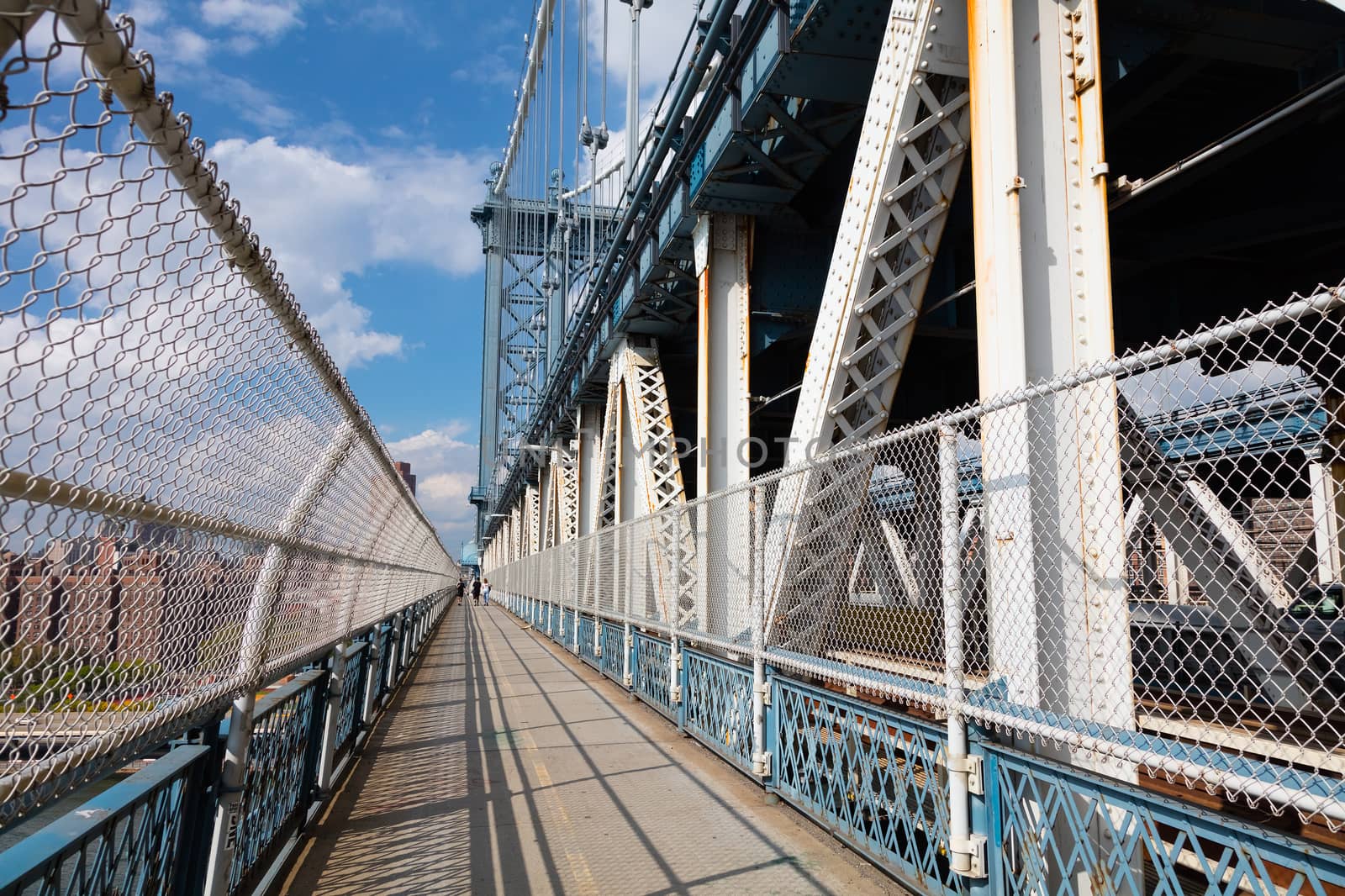 Manhattan Bridge Footpath in New York City by hanusst