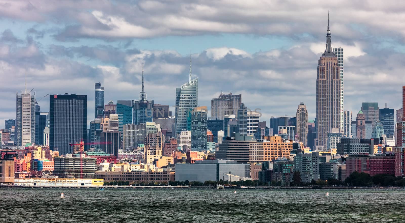 The New York City Uptown skyline at the afternoon