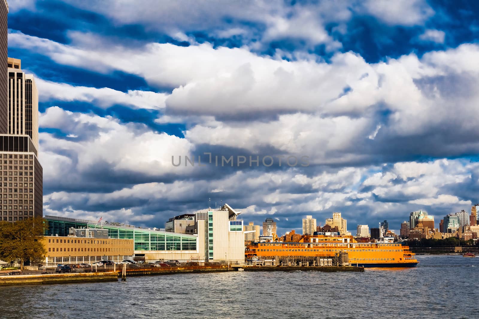 New York City, Staten Island Ferry departs from Battery Park by hanusst