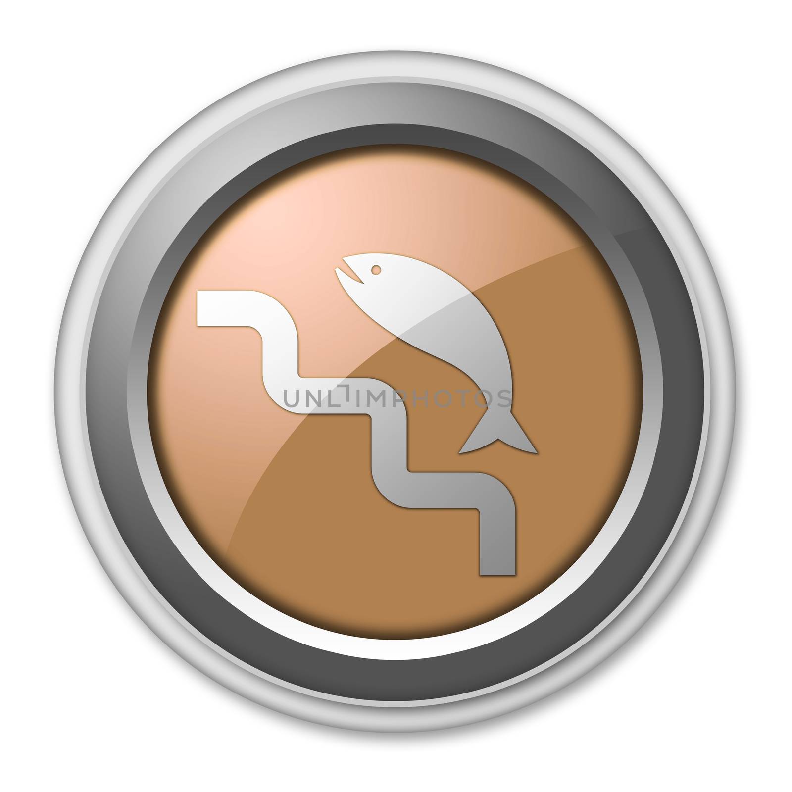 Icon, Button, Pictogram Fish Ladder by mindscanner