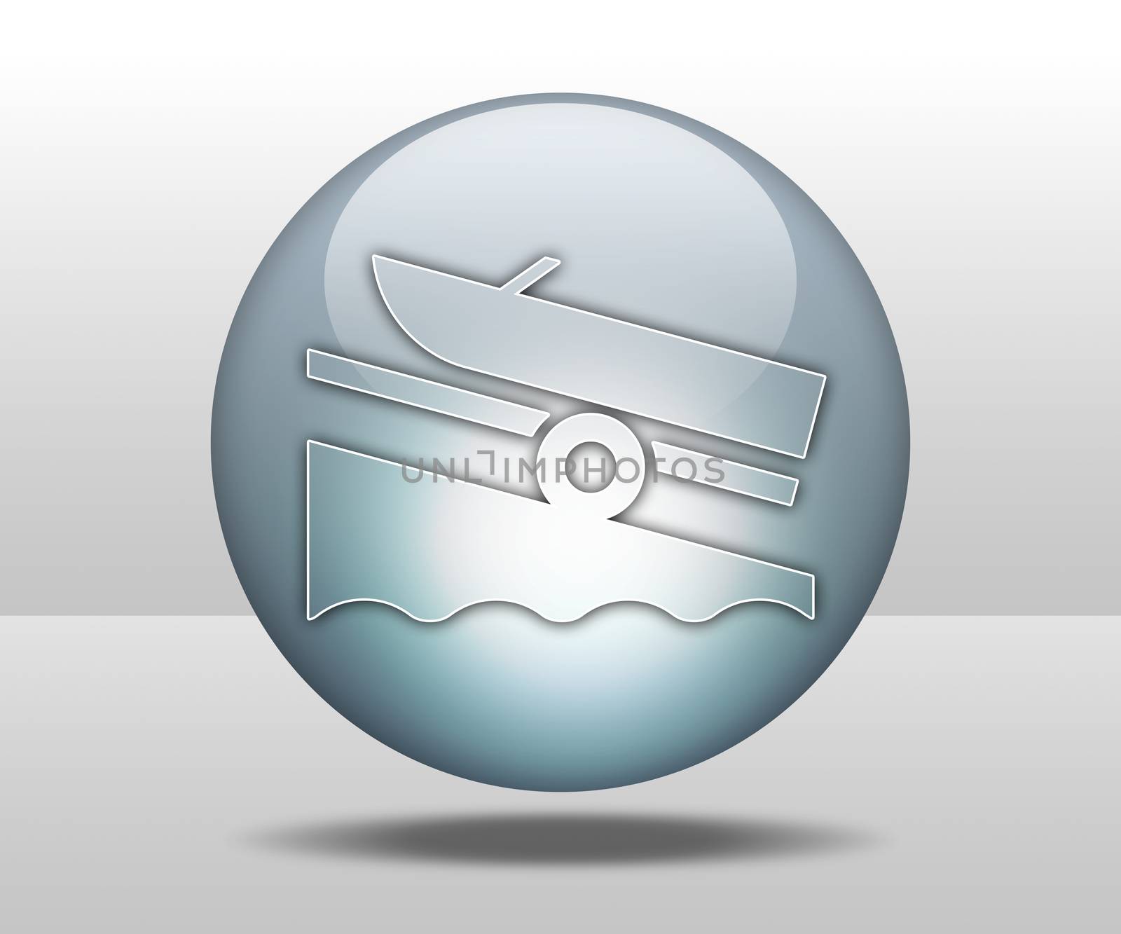 Icon, Button, Pictogram Boat Ramp by mindscanner