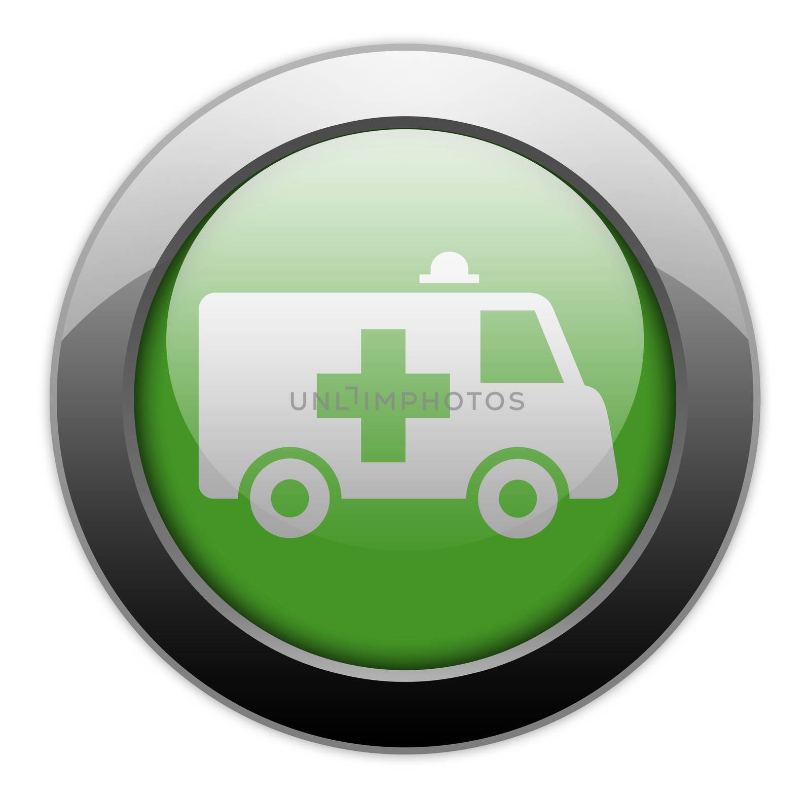 Icon, Button, Pictogram with Ambulance symbol