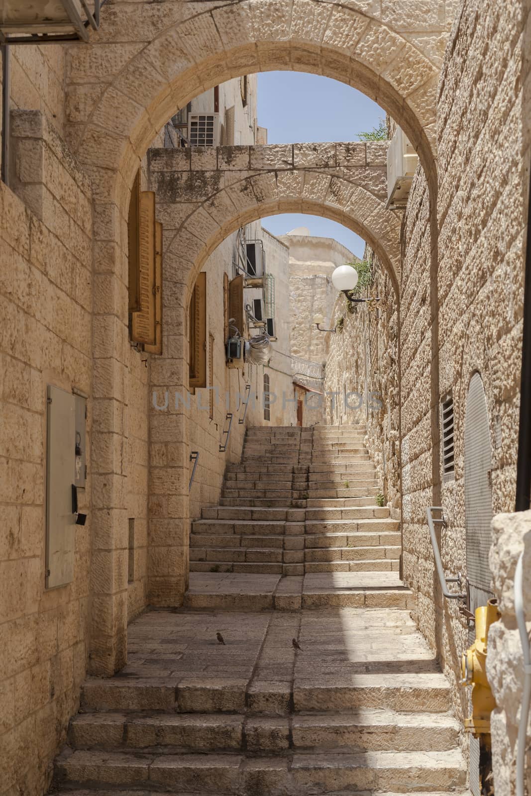 Narrow Jerusalem street by orcearo