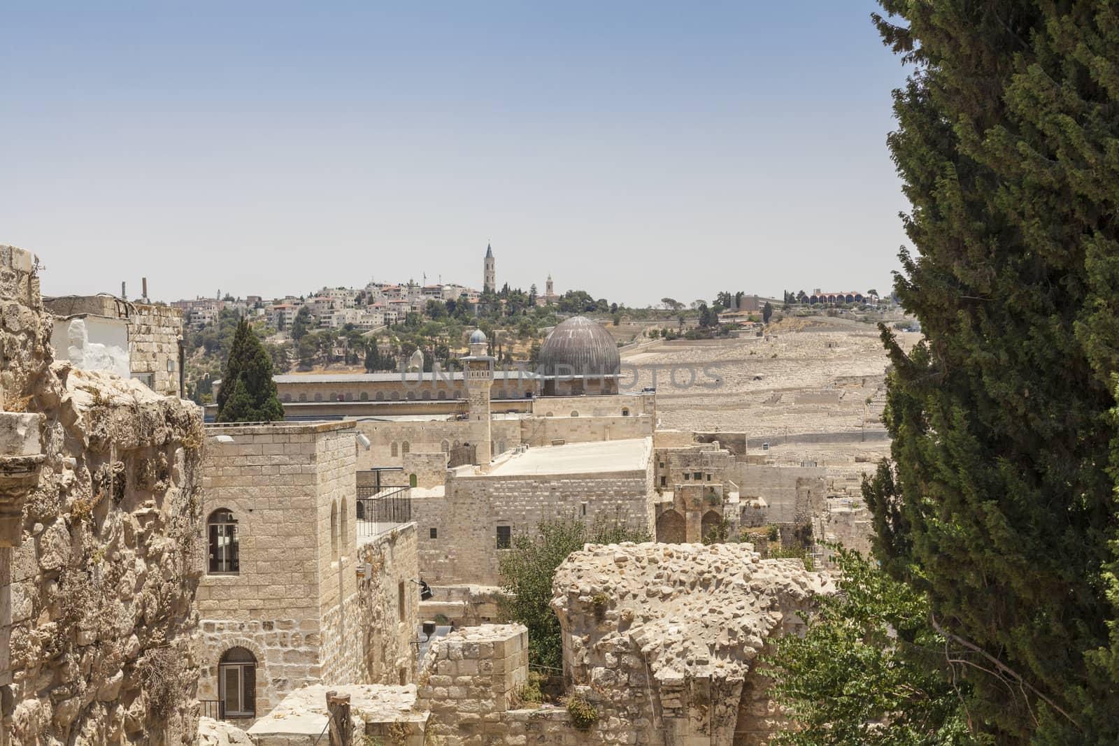 View of the old city of Jerusalem