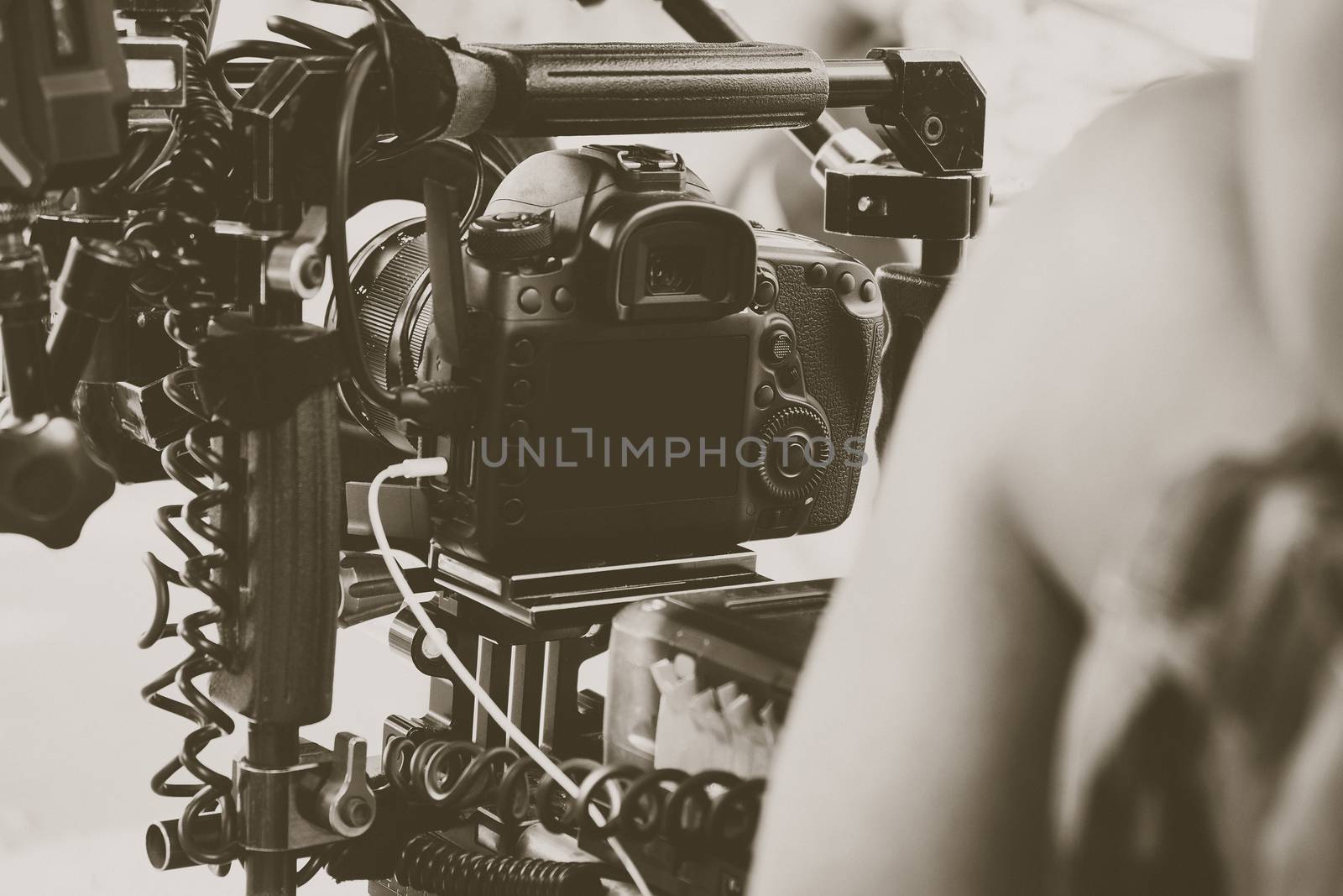 Film Crew. Behind the scenes