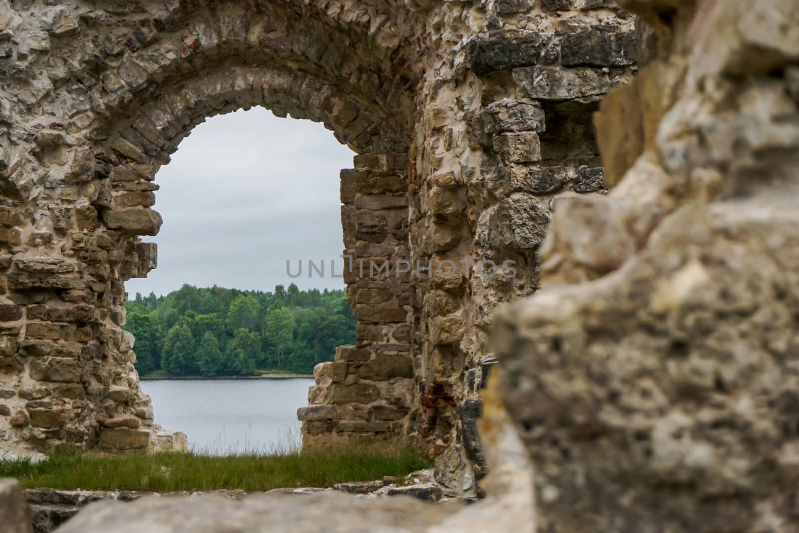 Koknese castle ruins. Latvian medieval castles. Archaeological monument of national importance. The medieval castle of Koknese was a stone castle built in the medieval castle mound in Koknese, on the bank of the Daugava. Built shortly after 1209.
