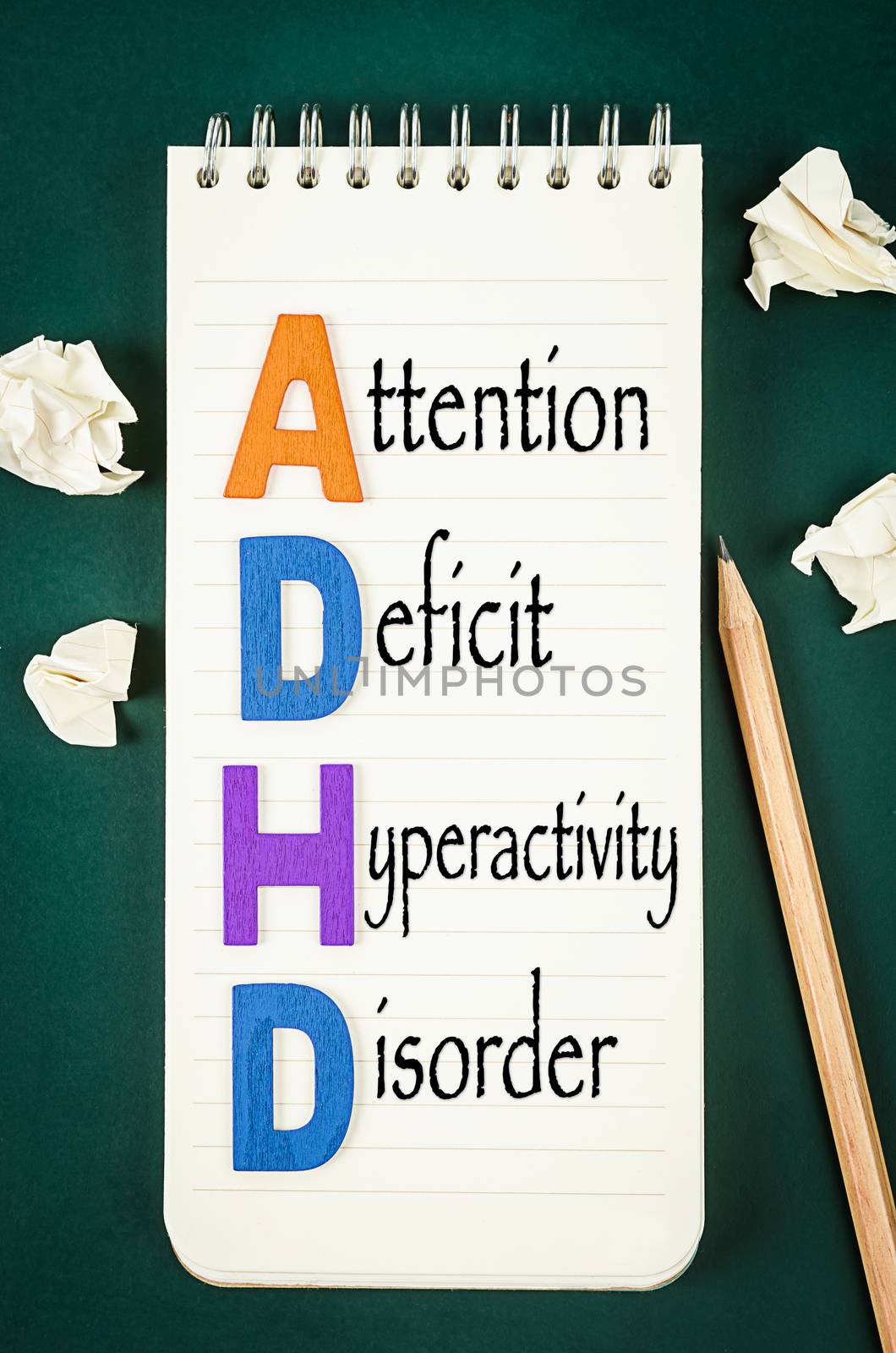 ADHD – attention deficit hyperactivity disorder concept. by Gamjai