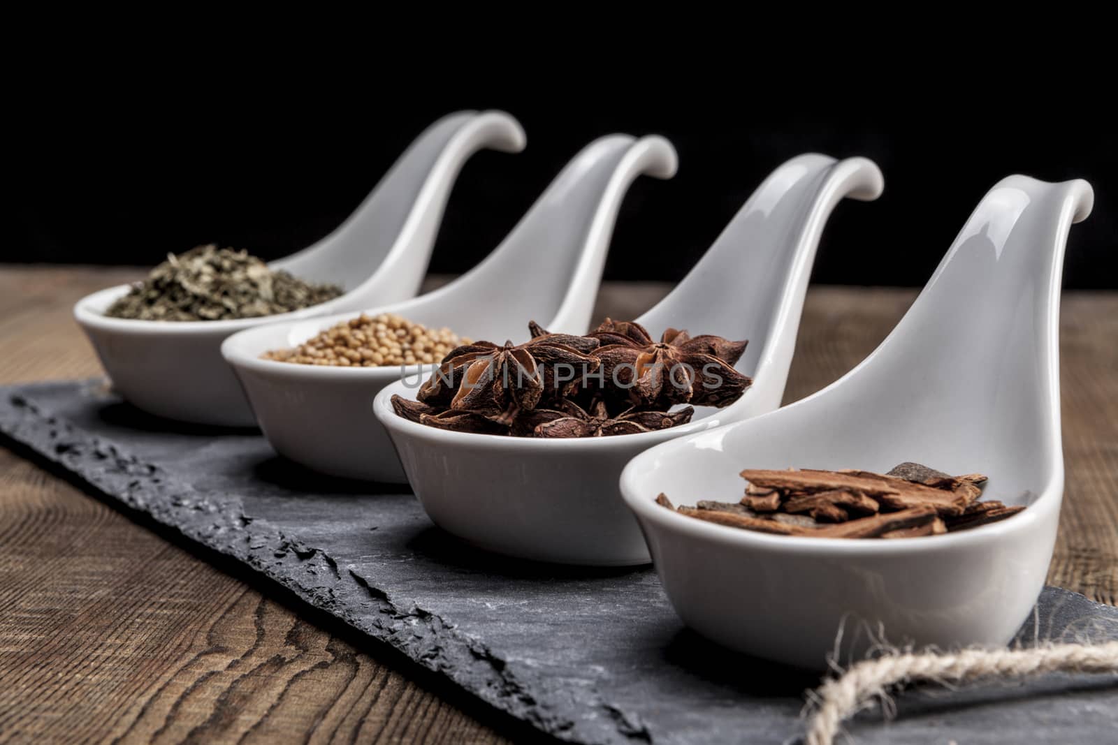 Some sor of spices on wood table