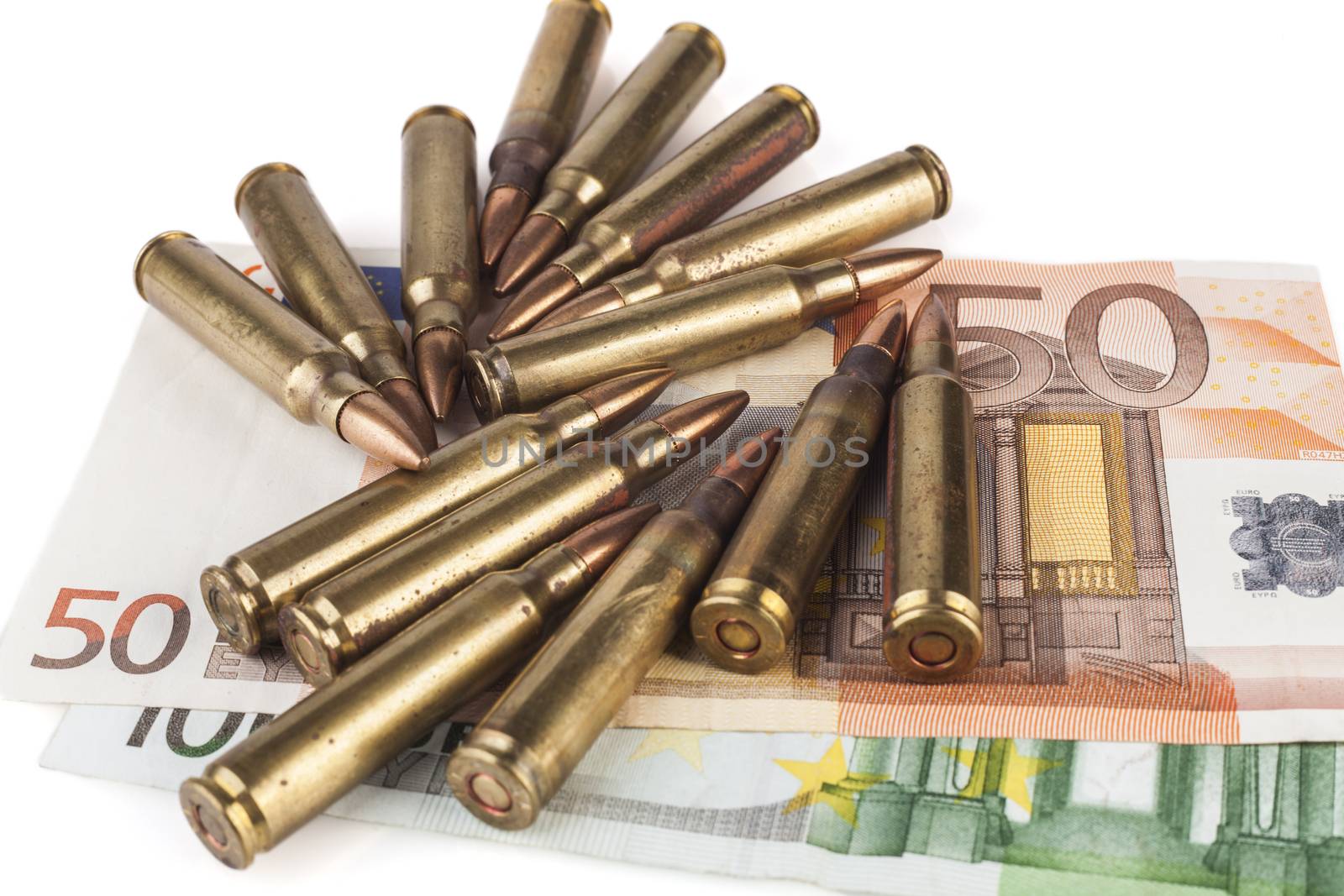 Bullets on Euro Banknotes by orcearo