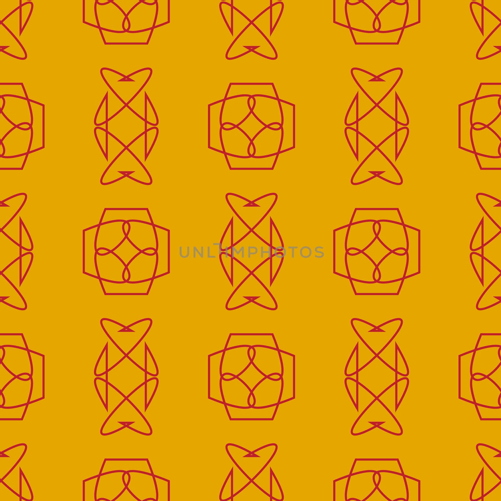 Seamless vector pattern on the yellow background