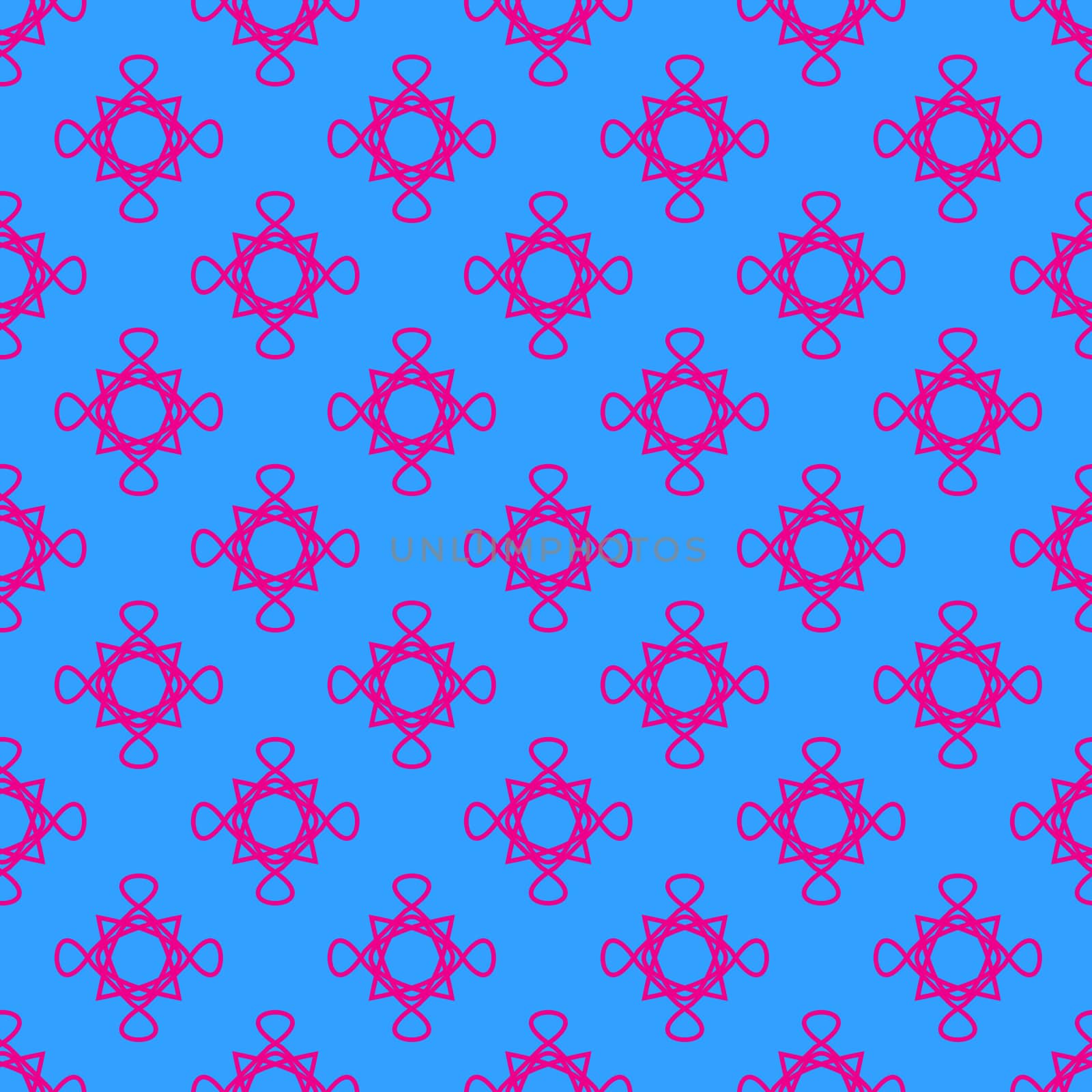 Seamless abstract vector pattern on the blue background