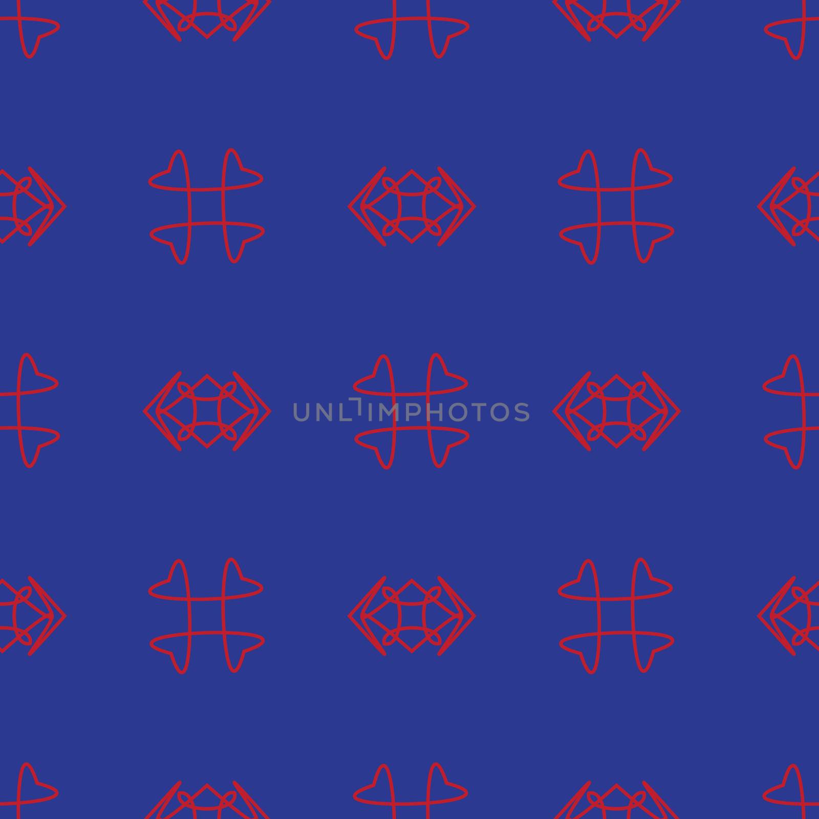 Seamless abstract vector pattern on the dark blue background