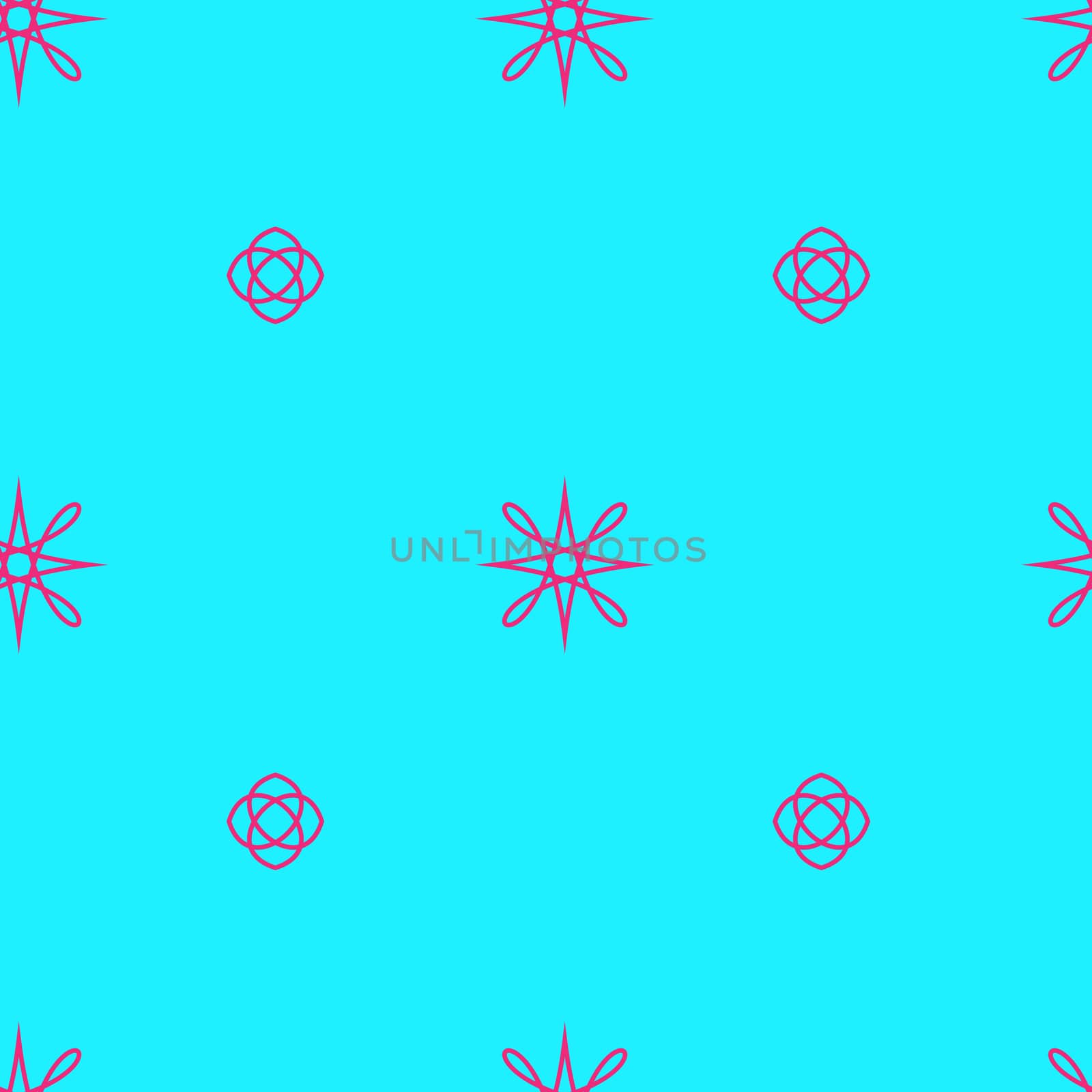Seamless abstract vector pattern on the cyan background