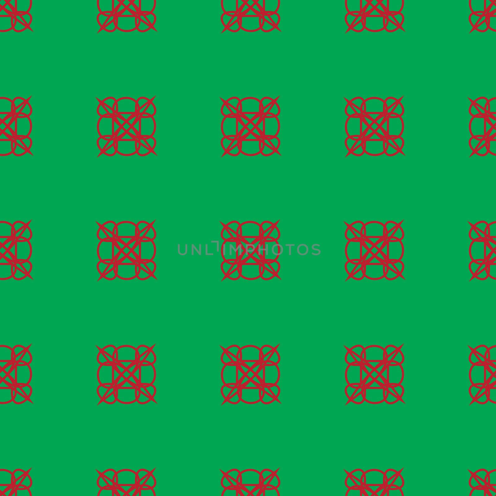Seamless abstract vector pattern on the green background