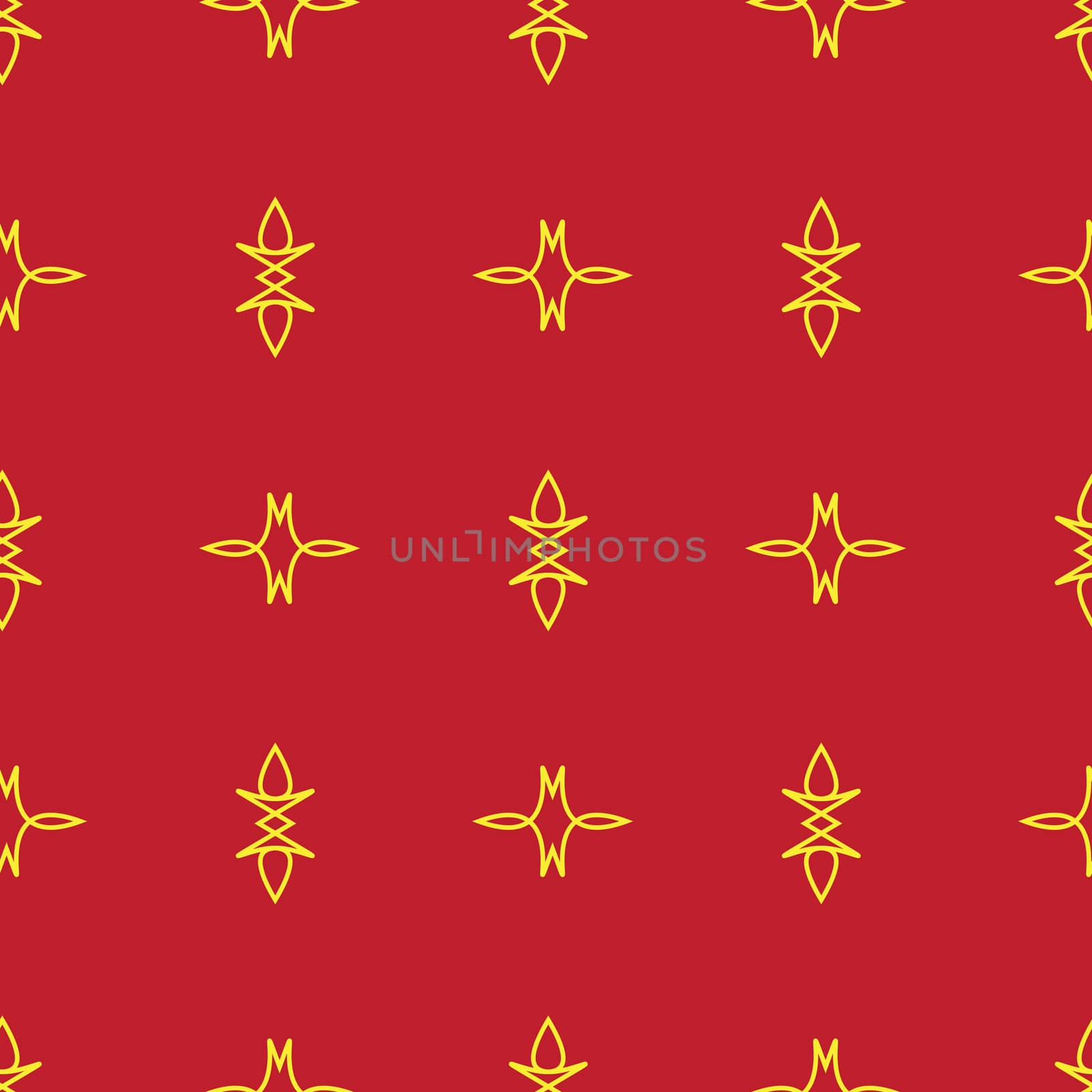 Seamless abstract vector pattern on the red background