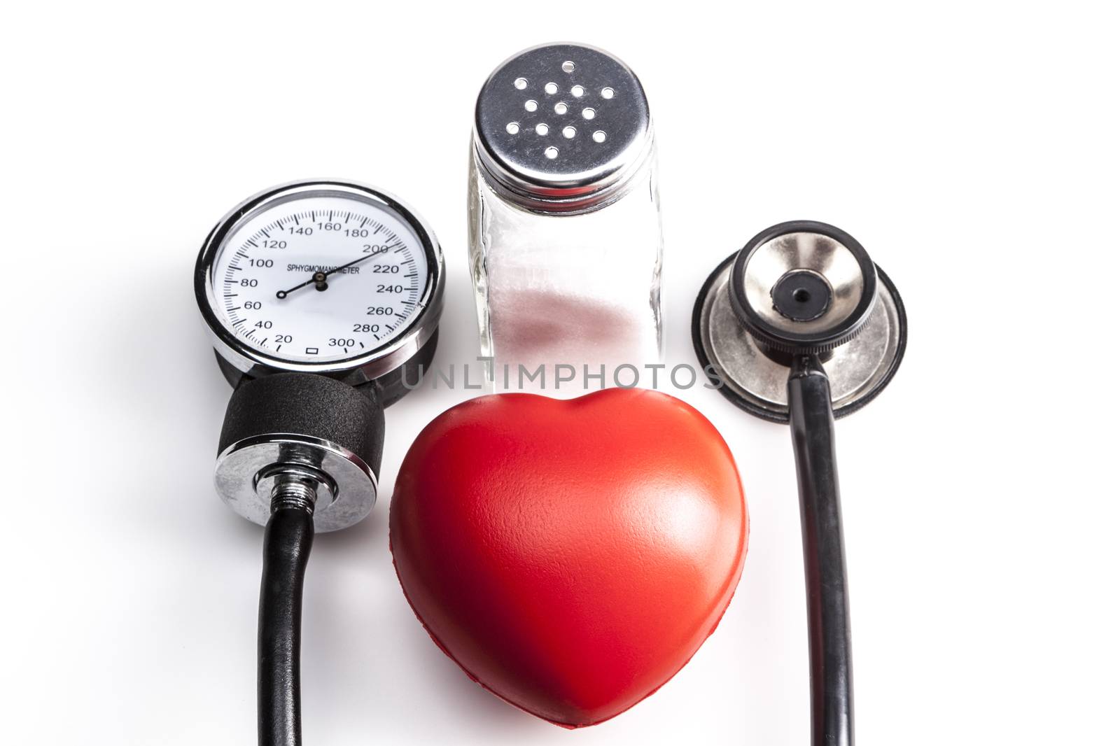 Medical instruments isolated on white background with shadow