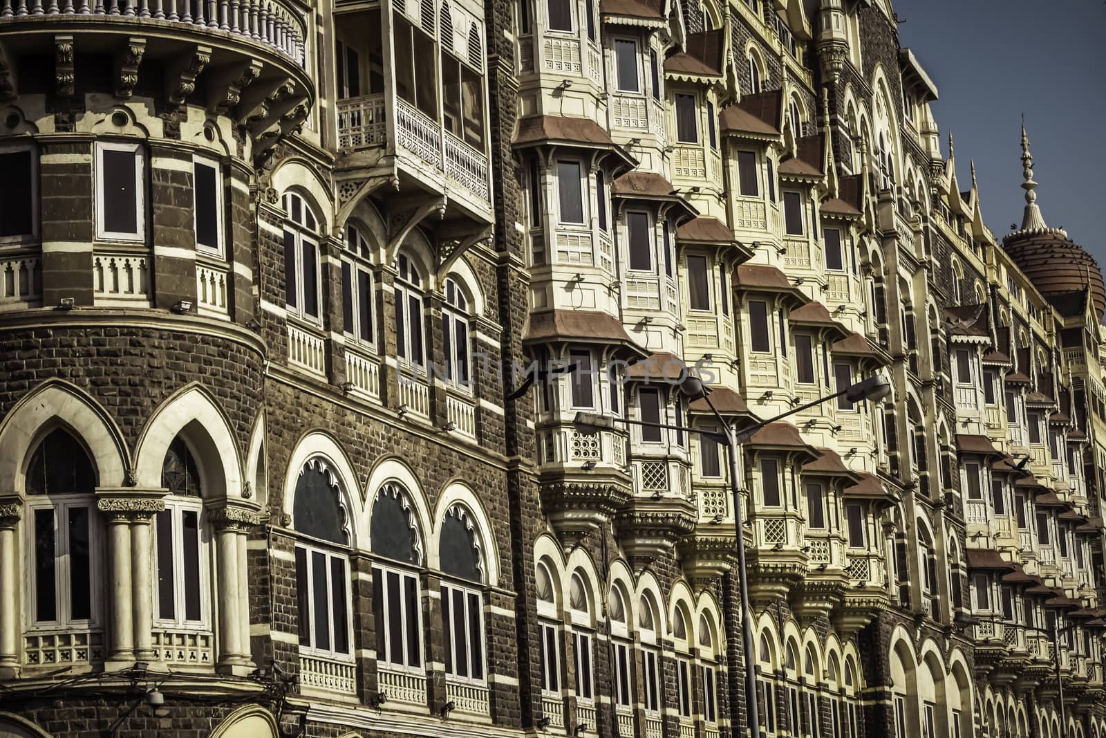 MUMBAI, INDIA - FEBRUARY 25: The Taj Mahal Palace Hotel is a five star luxury hotel located near Gateway of India. by sudiptabhowmick