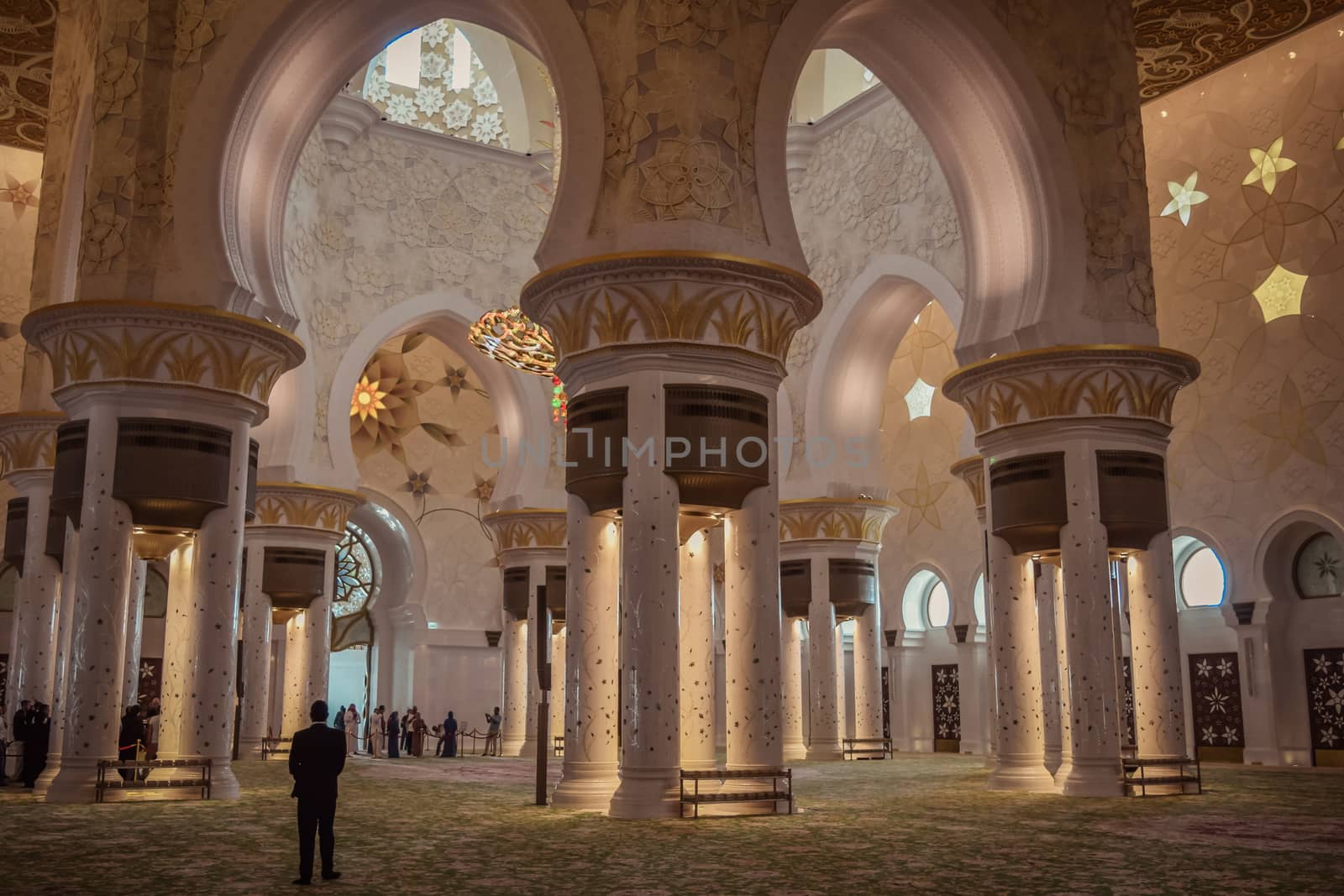 Tranquil view of "JAL MAHAL", famous historical architectural palace of Jaipur City, Rajasthan, India, Asia. Arabic oriental islamic style geometric pattern architecture.