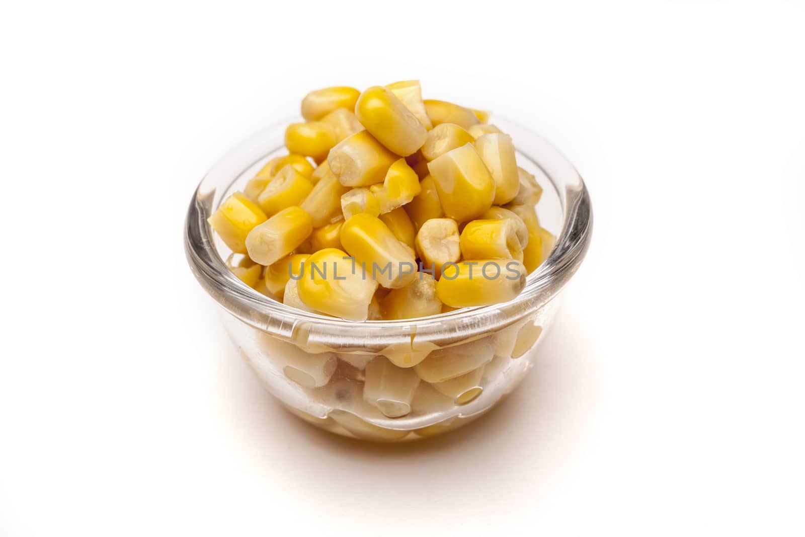 Yellow corn beans in a little bowl