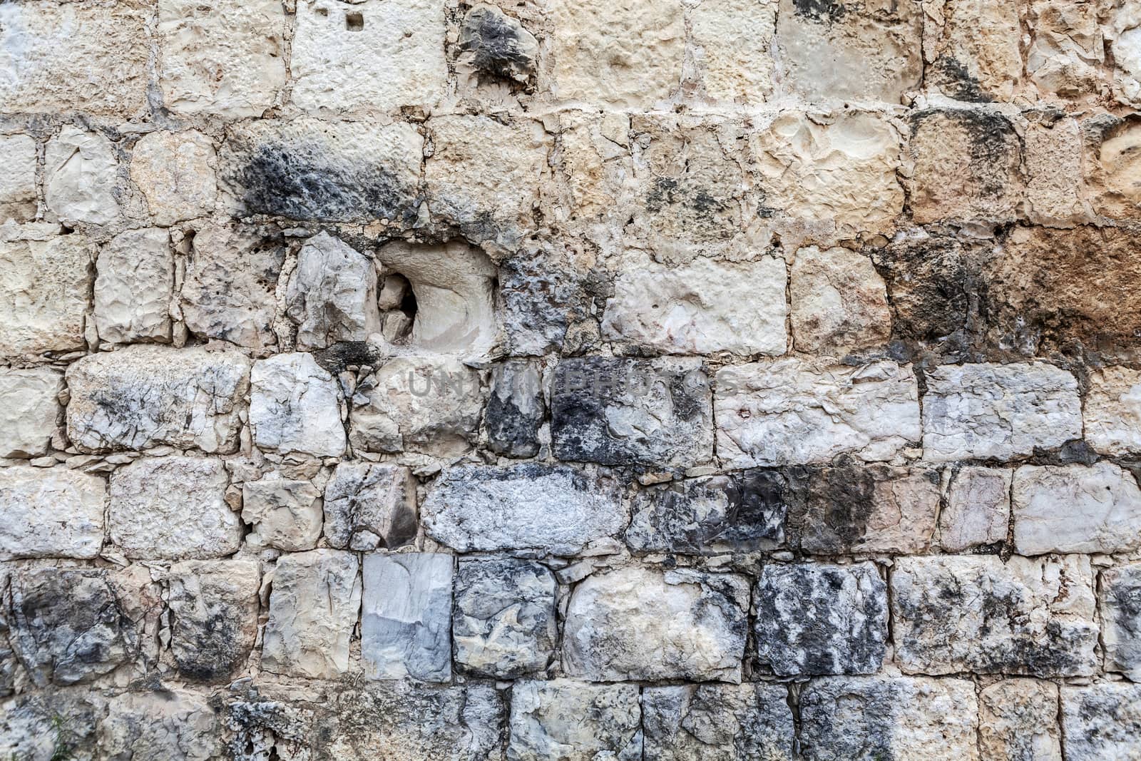 Part of a building damaged by time
