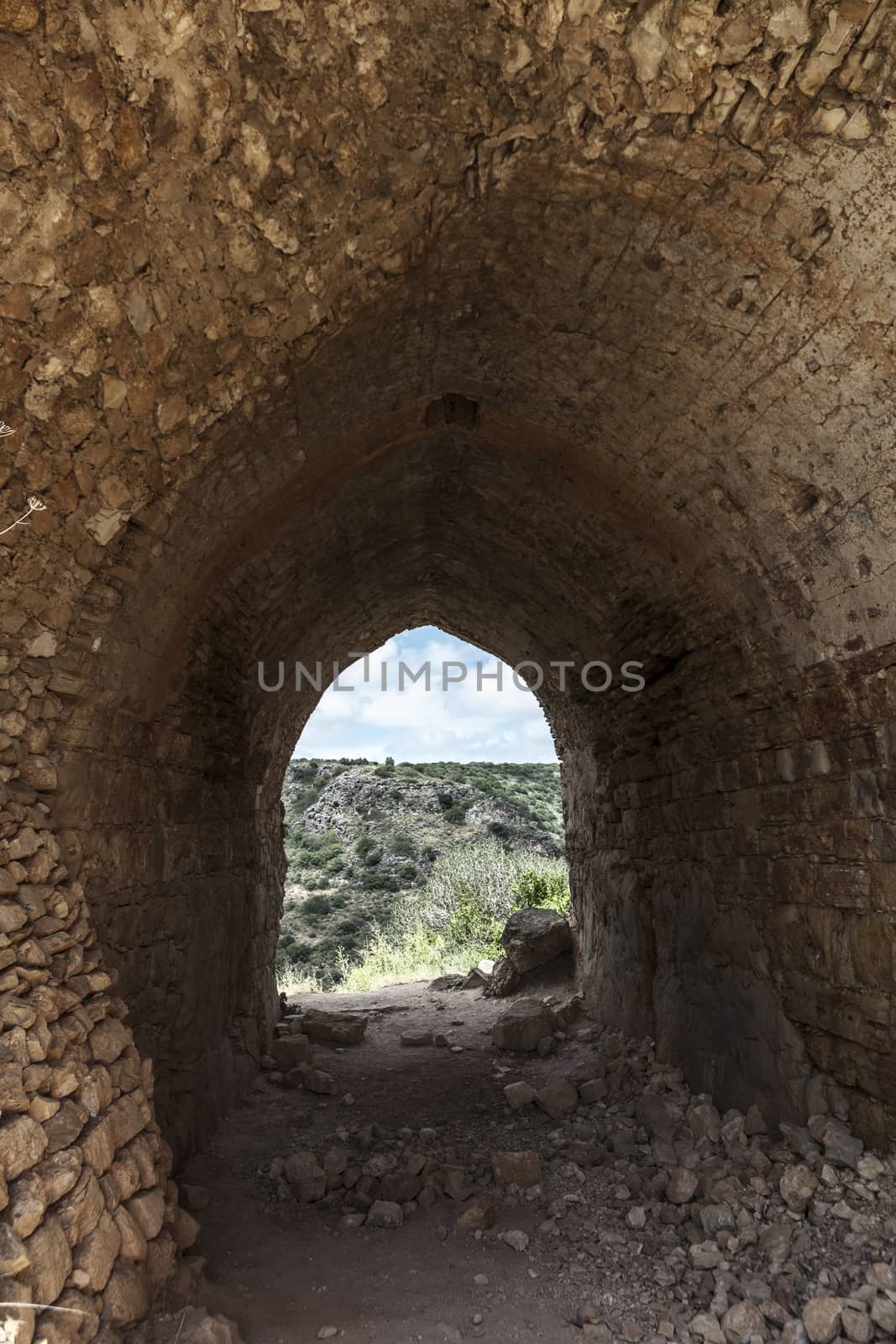 Part of a building damaged by time