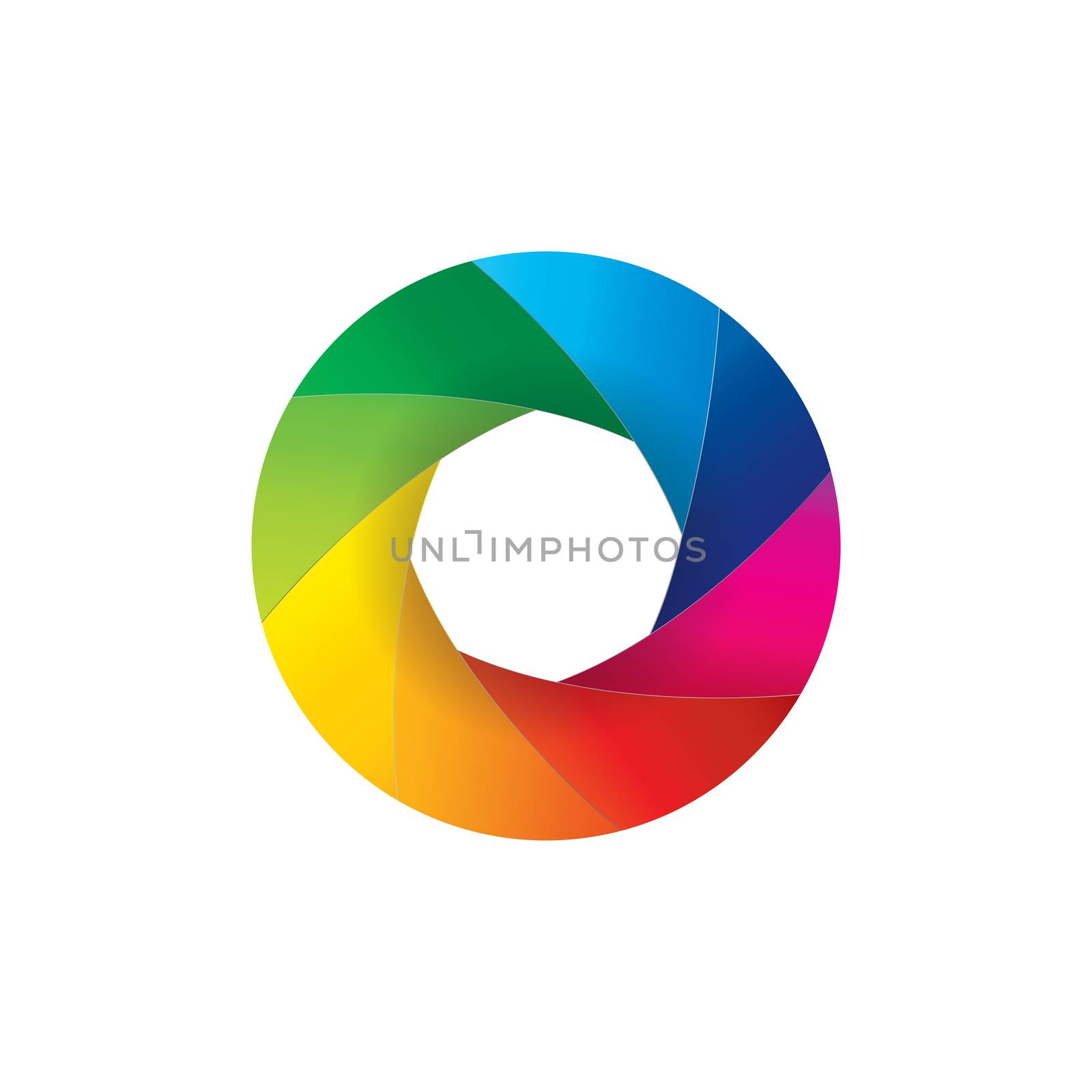 Colorful camera lens shutter aperture illustration by BreakingTheWalls