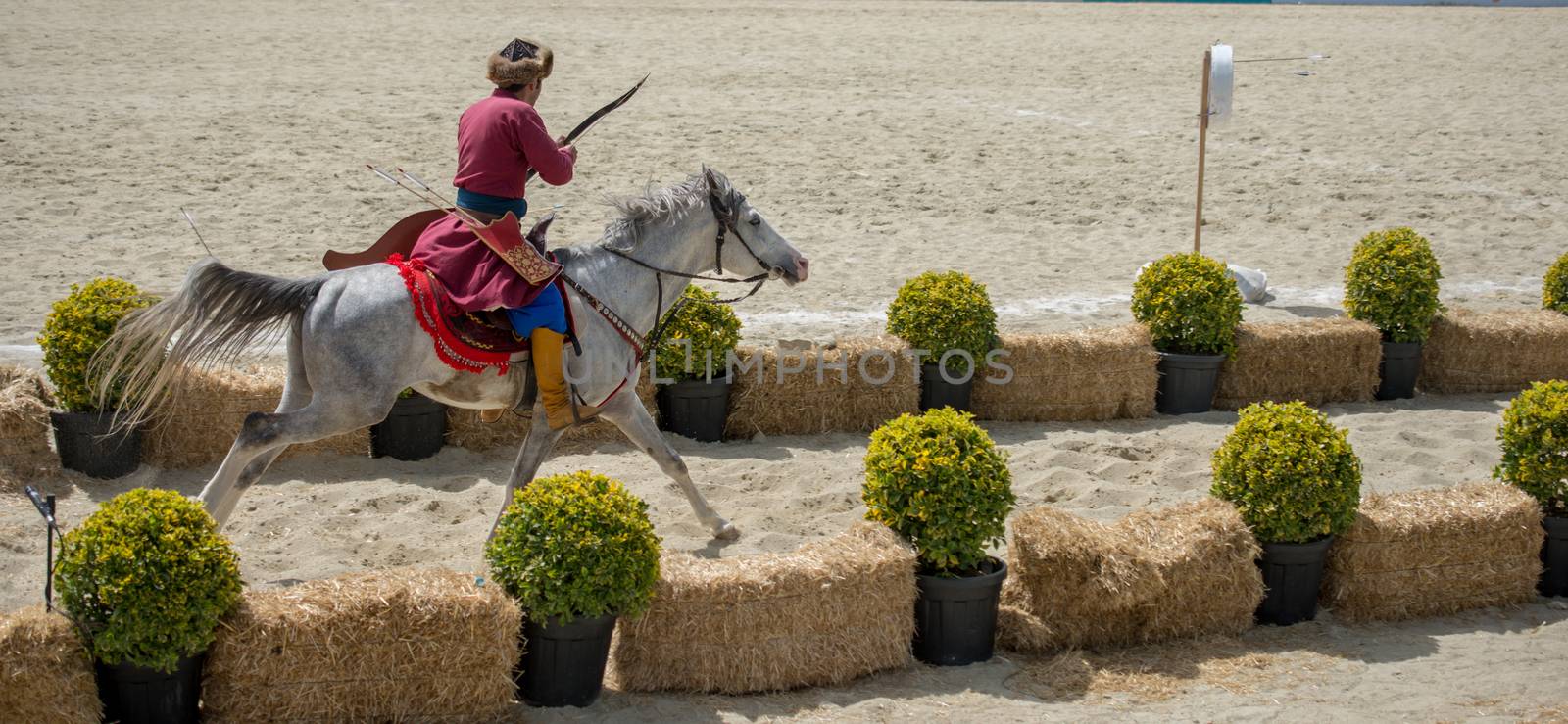 Ottoman archer riding and shooting on horseback