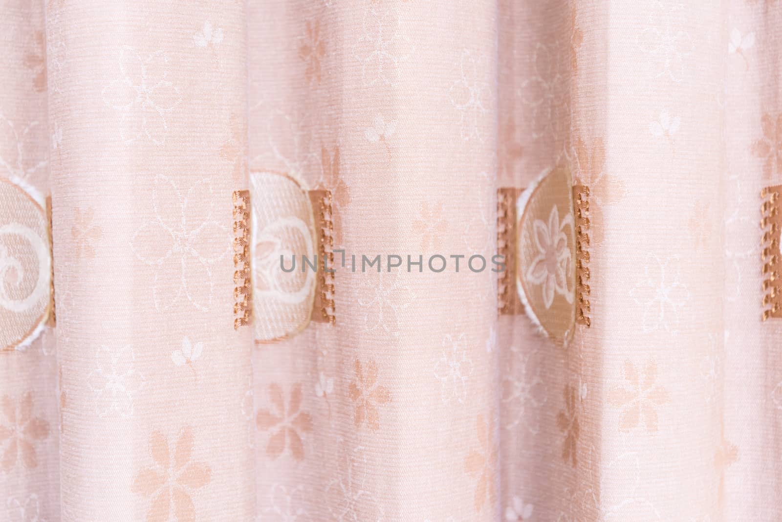 Zoom shot of Pink Curtain for background.