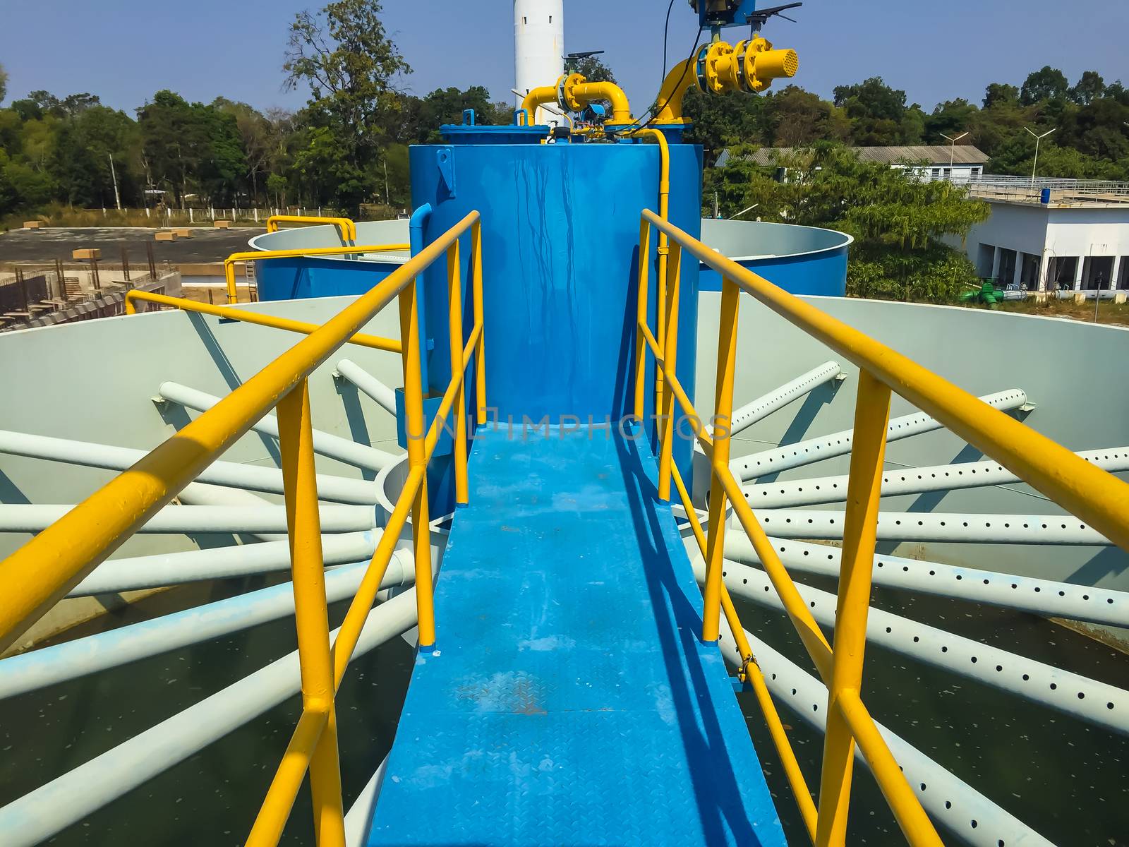 Water treatment plants of the Waterworks in Thailand.