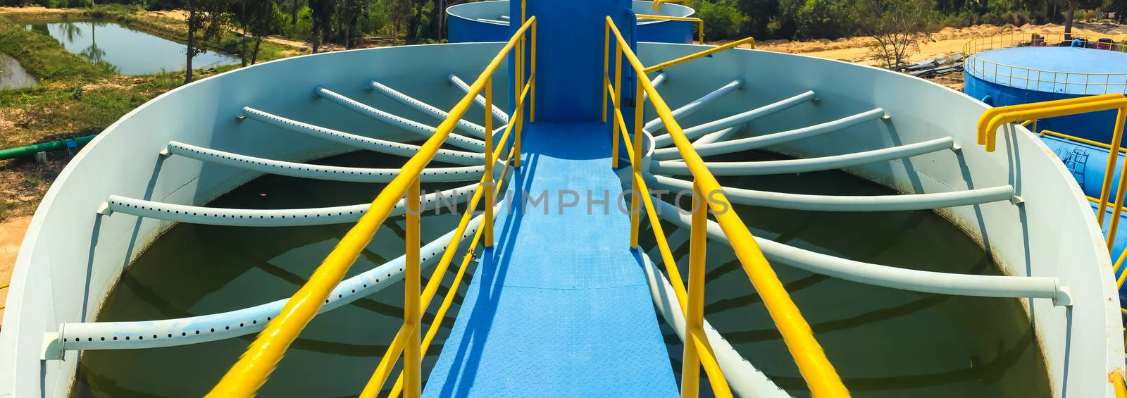 Water treatment plants of the Waterworks in Thailand.