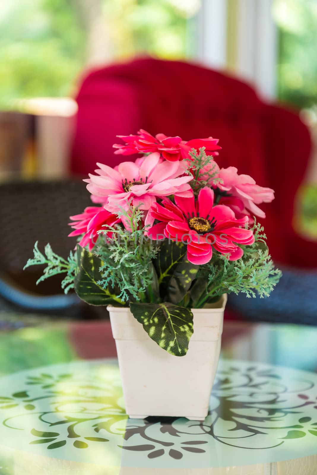 Flowers used to decorate on a table