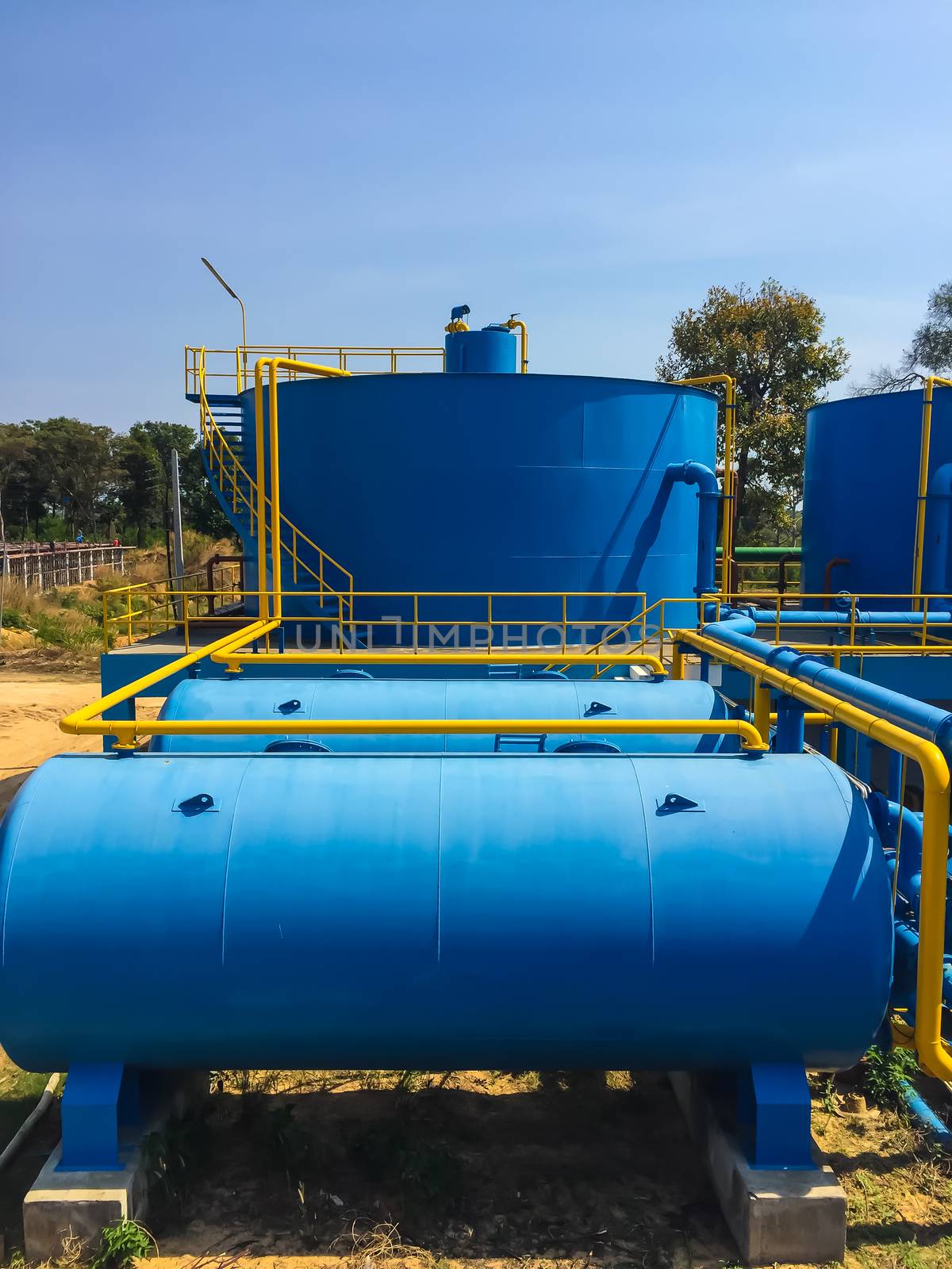 Water treatment plants of the Waterworks in Thailand.