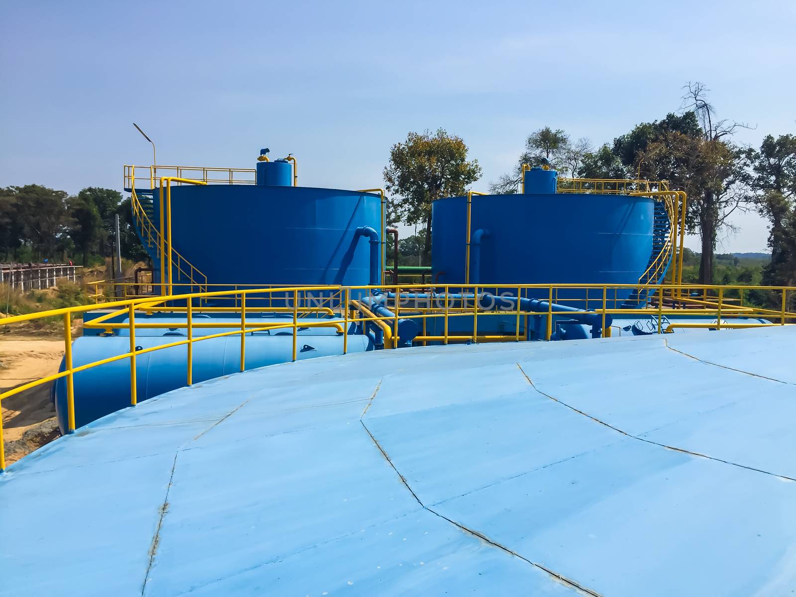 Water treatment plants of the Waterworks in Thailand.