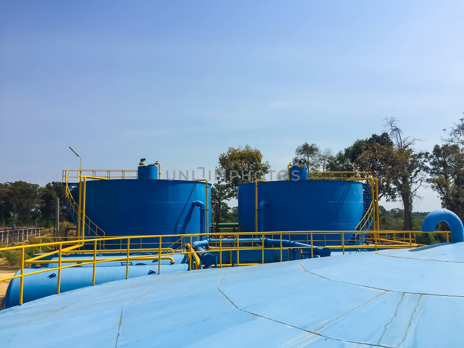 Water treatment plants of the Waterworks in Thailand.