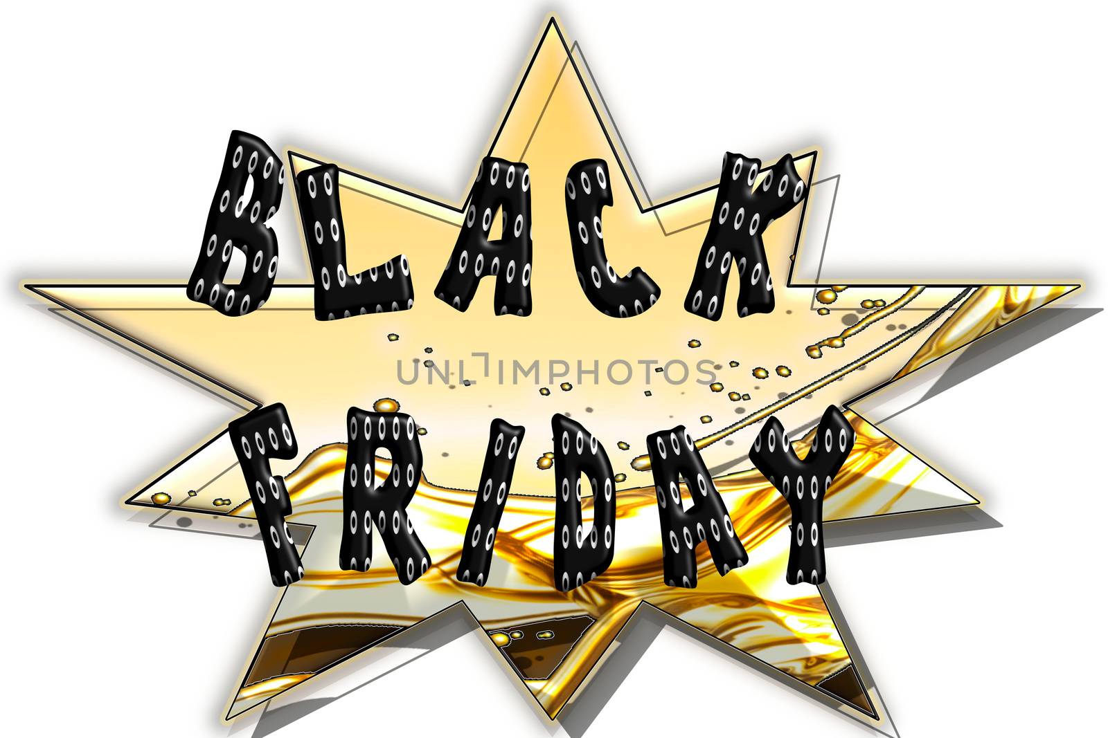 Black friday sale symbol - star with inscription