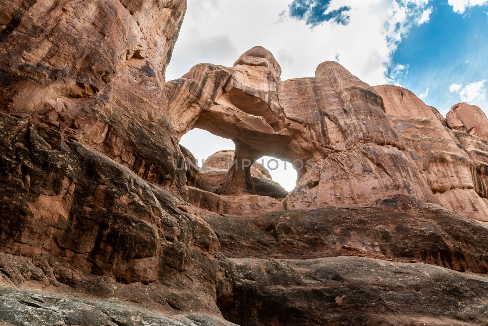Skull Arch in Fiery Furnace in Arches National Park, Utah by Njean