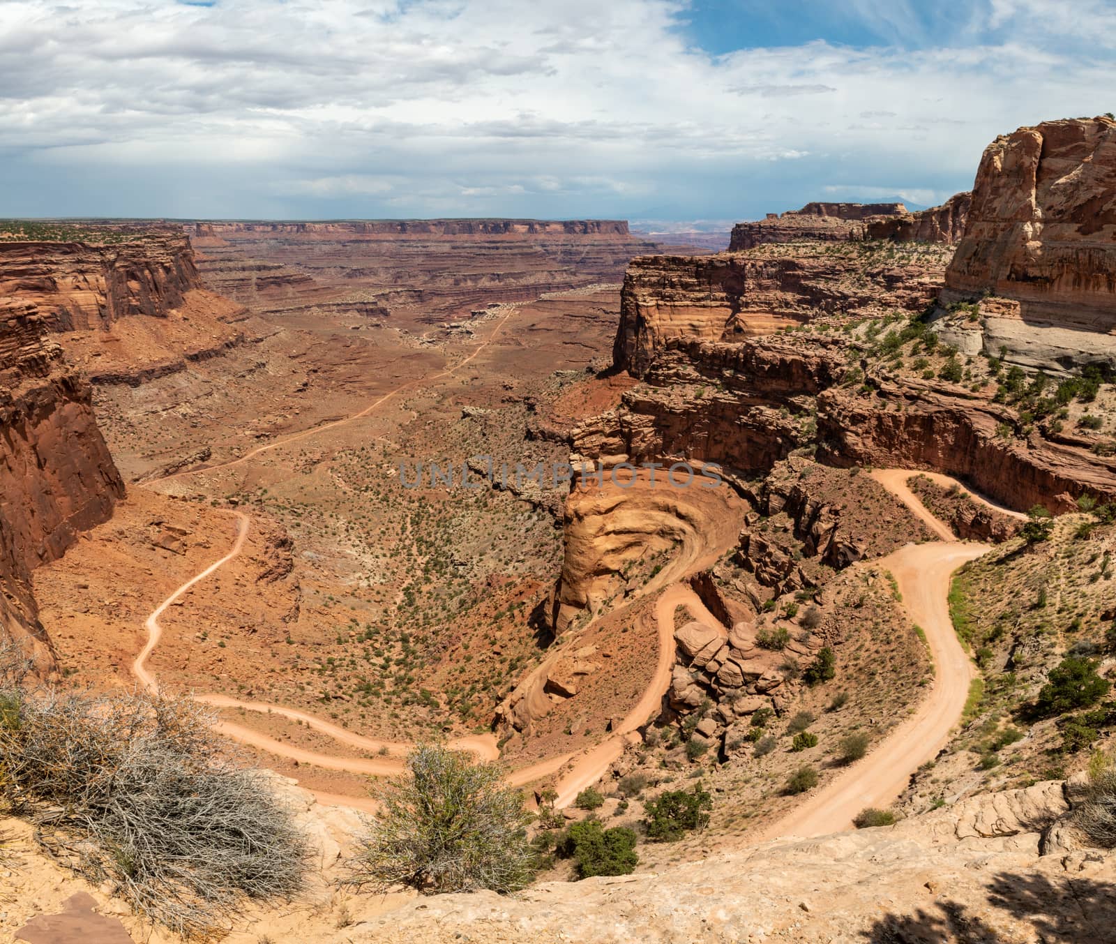 Shafer Canyon Road in Canyonlands National Park, Utah by Njean