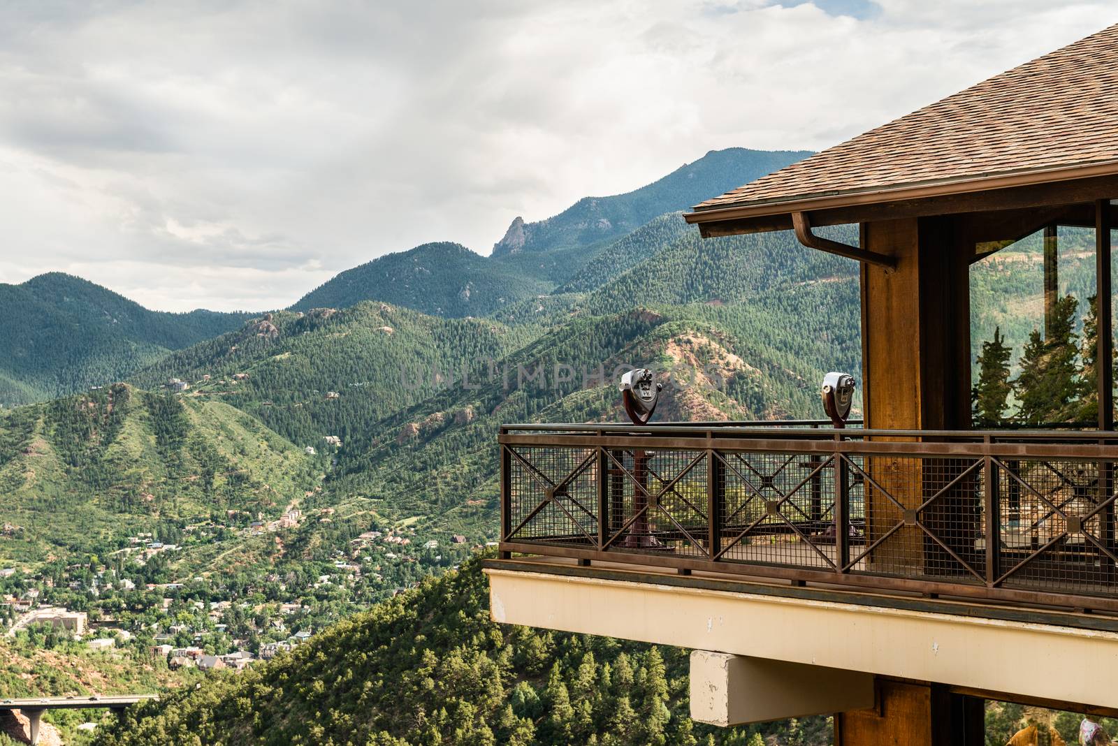 Viewfinders overlooking Williams Canyon from Cave of the Winds in Manitou Springs, Colorado by Njean