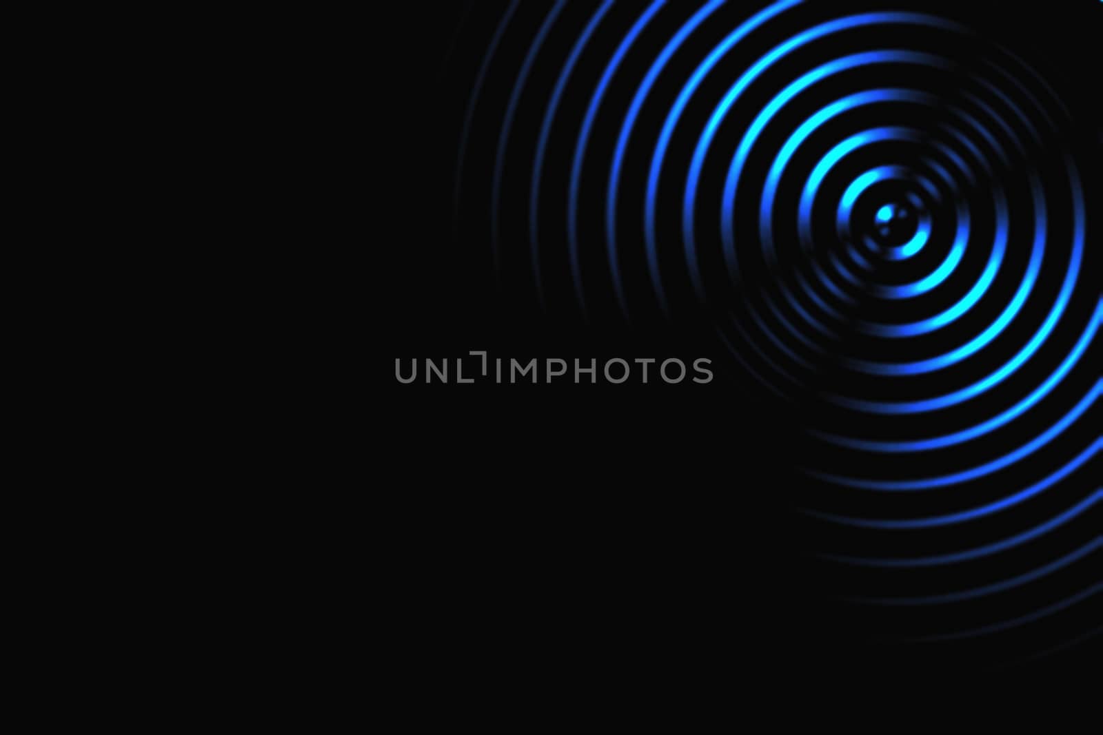 Light blue circle oscillating, abstract background
