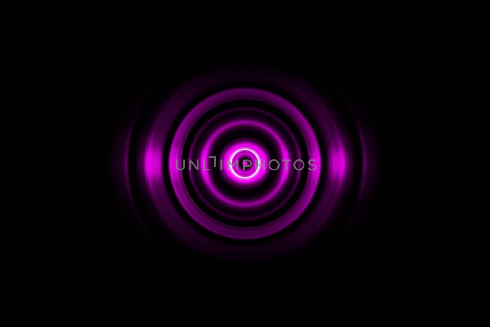 Dark purple ring with sound waves oscillating, abstract background